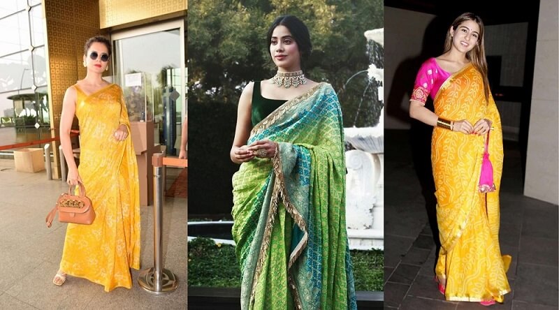 Celebrities in Bandhani Saree