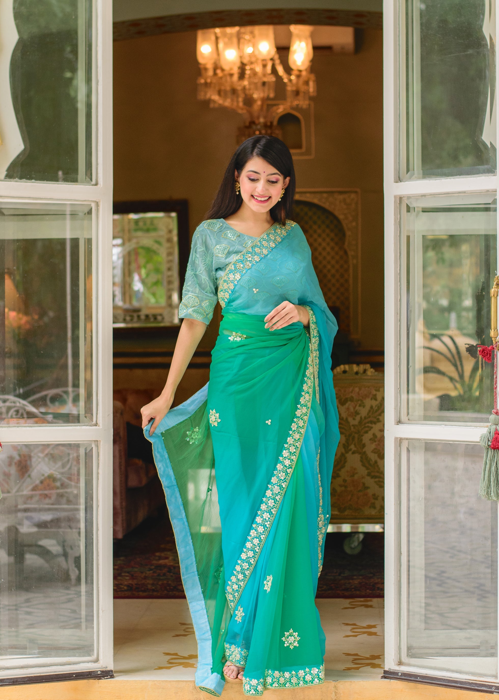 Buy Elegant Chiffon Sarees Online in India