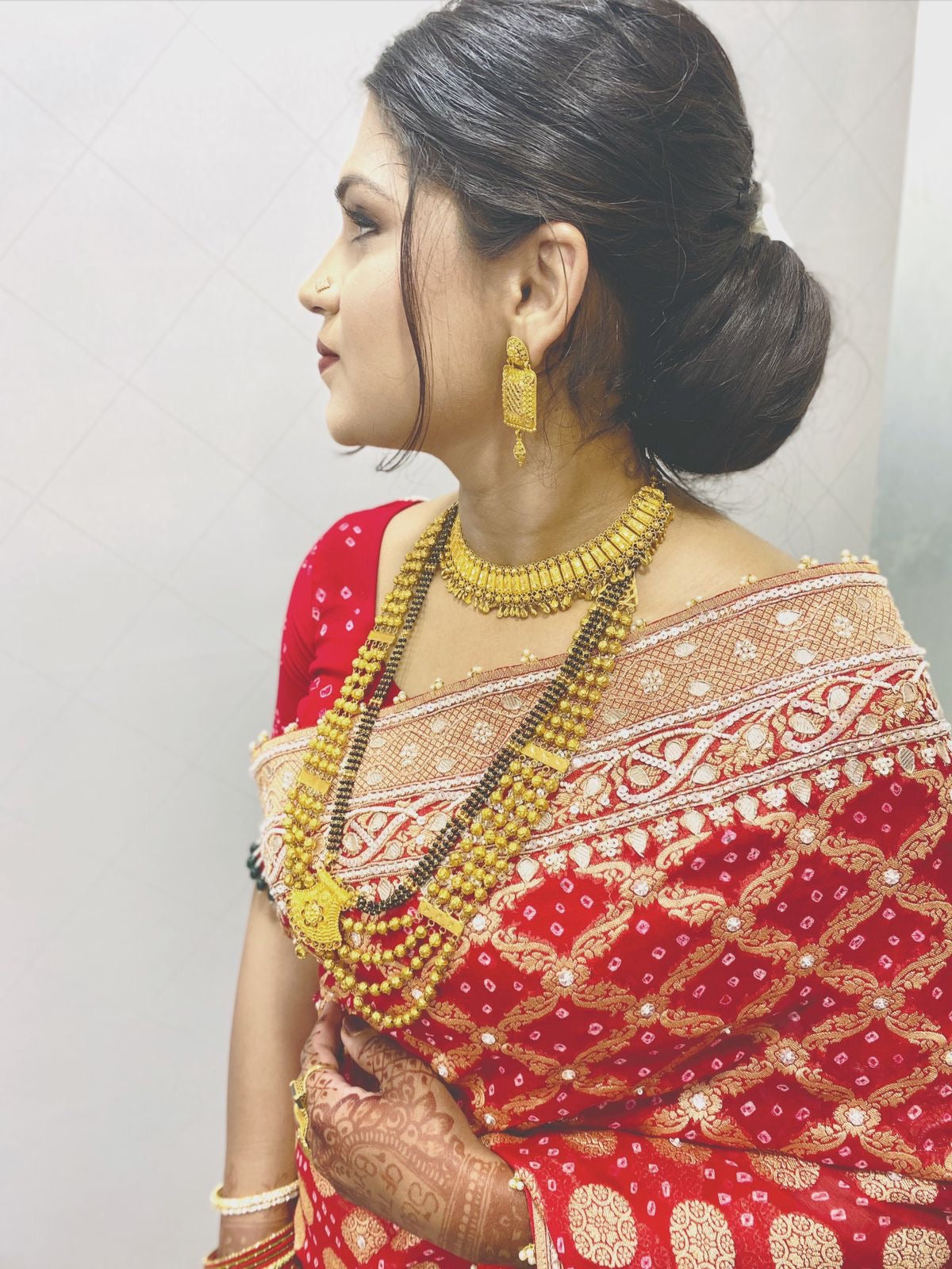 Rinaa Khadi Geogette Bandhani Saree