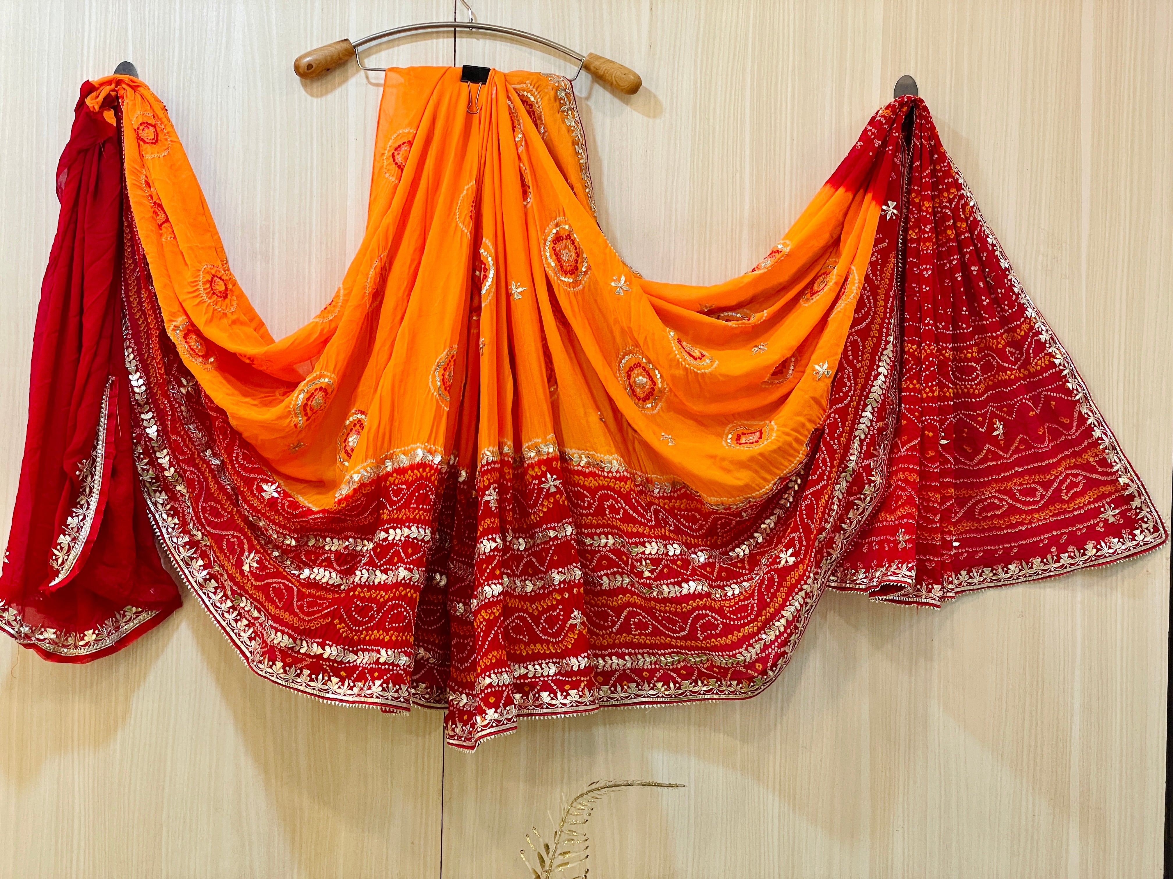Nisha Georgette Bandhani Saree