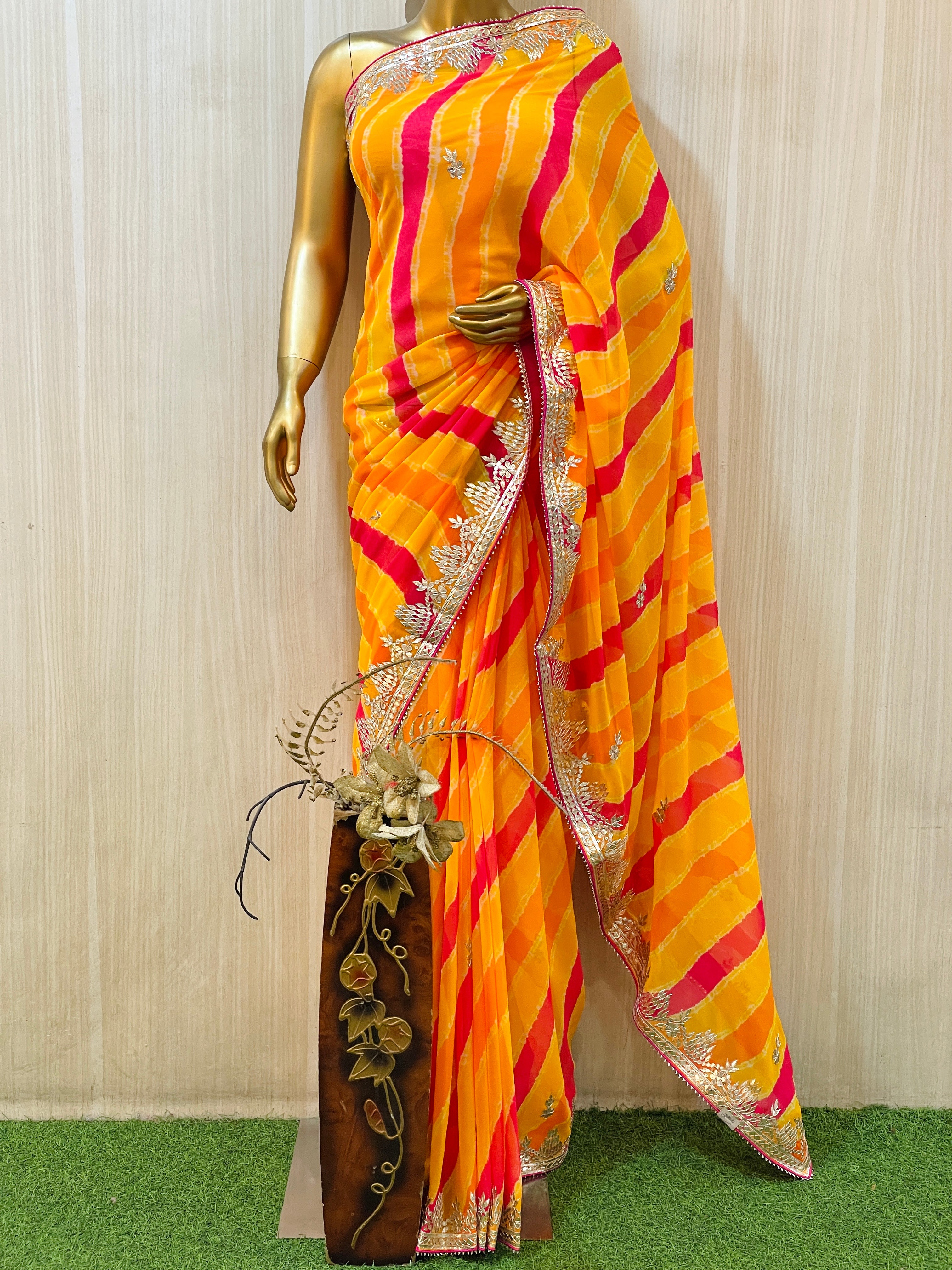 Kachan Leheriya Saree