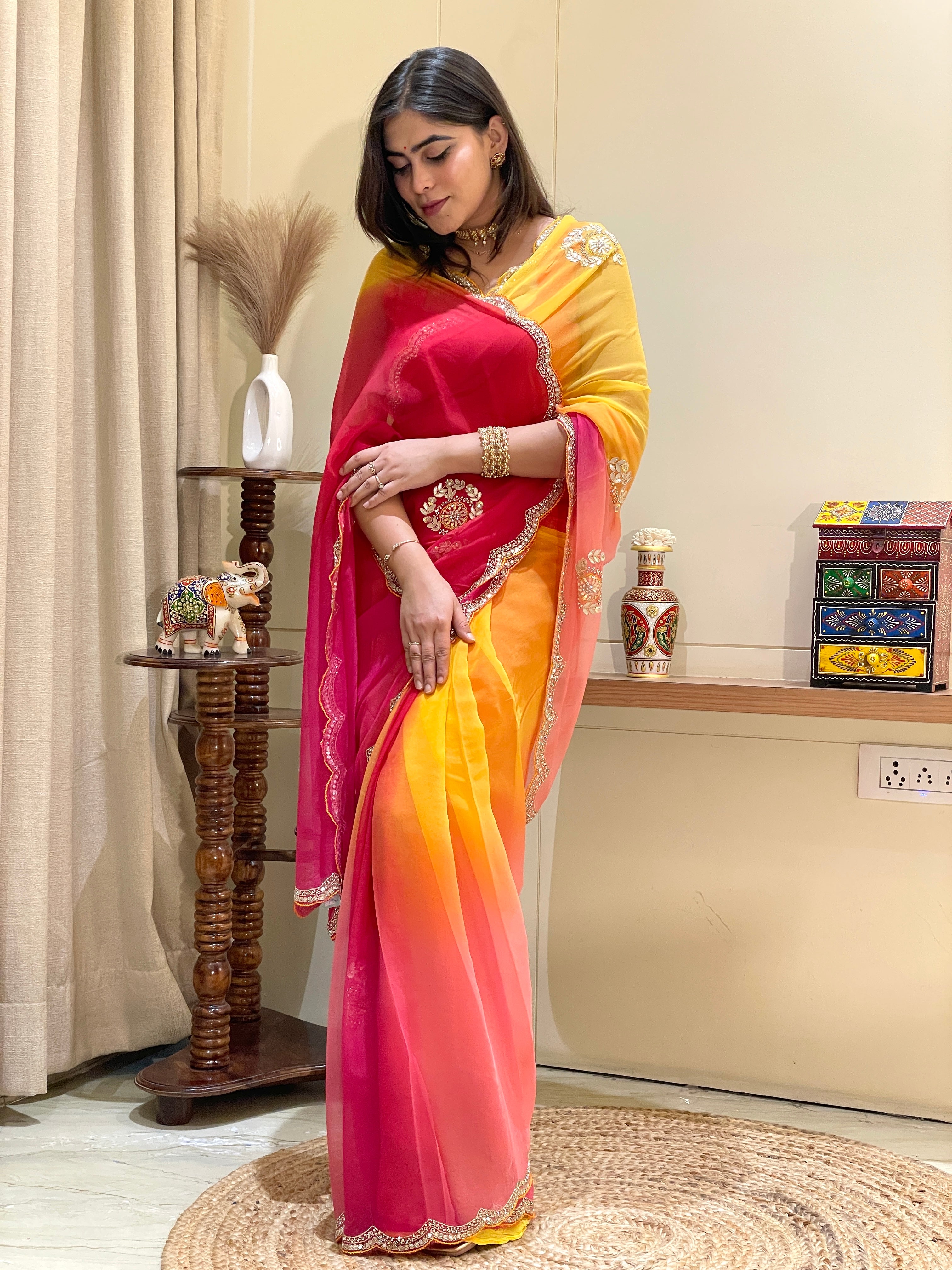 Namrita Multicolor Chiffon Saree