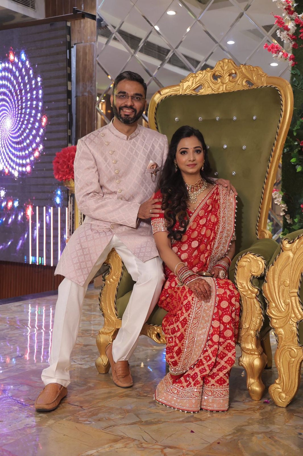 Rinaa Khadi Geogette Bandhani Saree