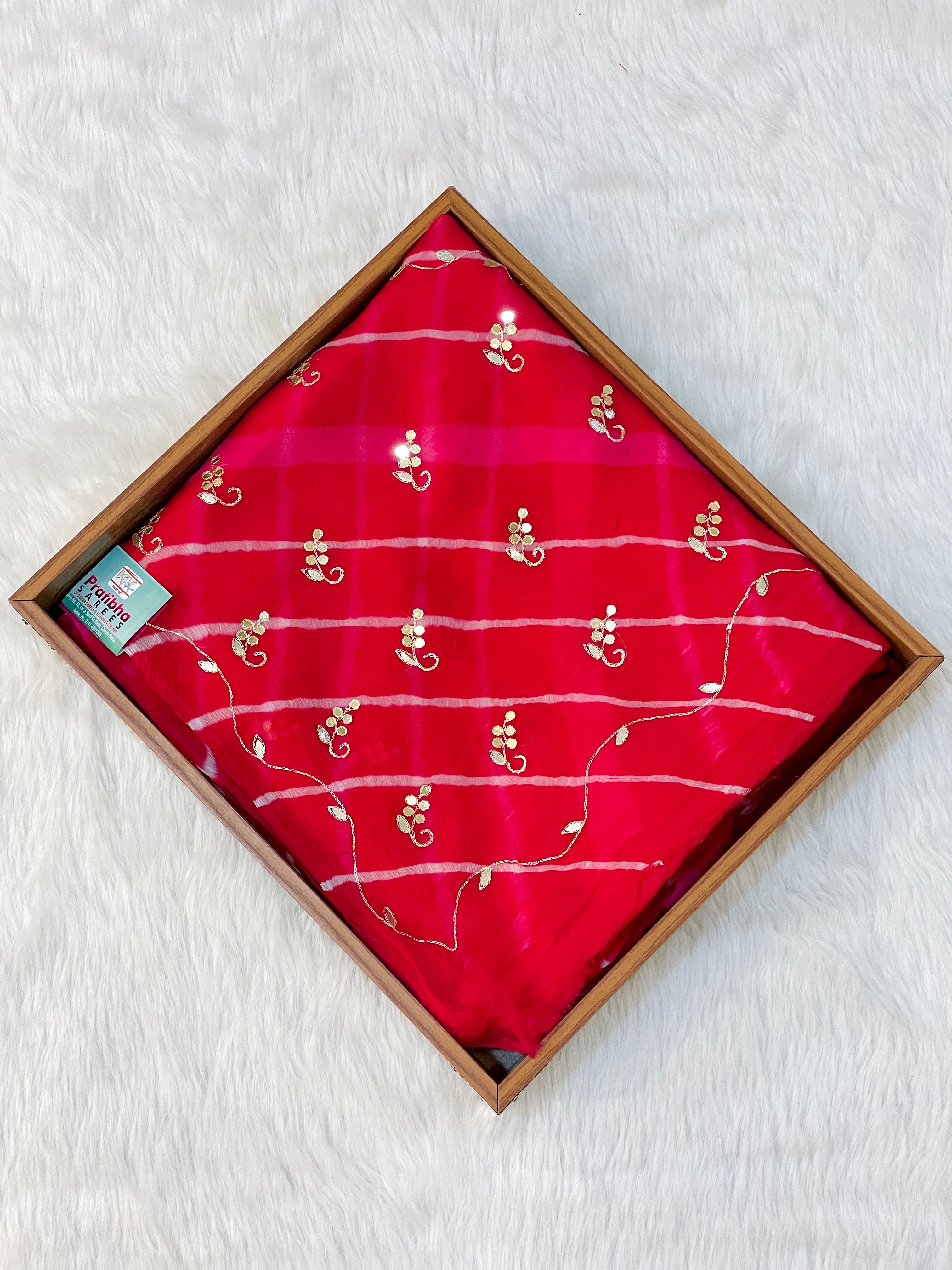 Anita Chiffon Leheriya Saree