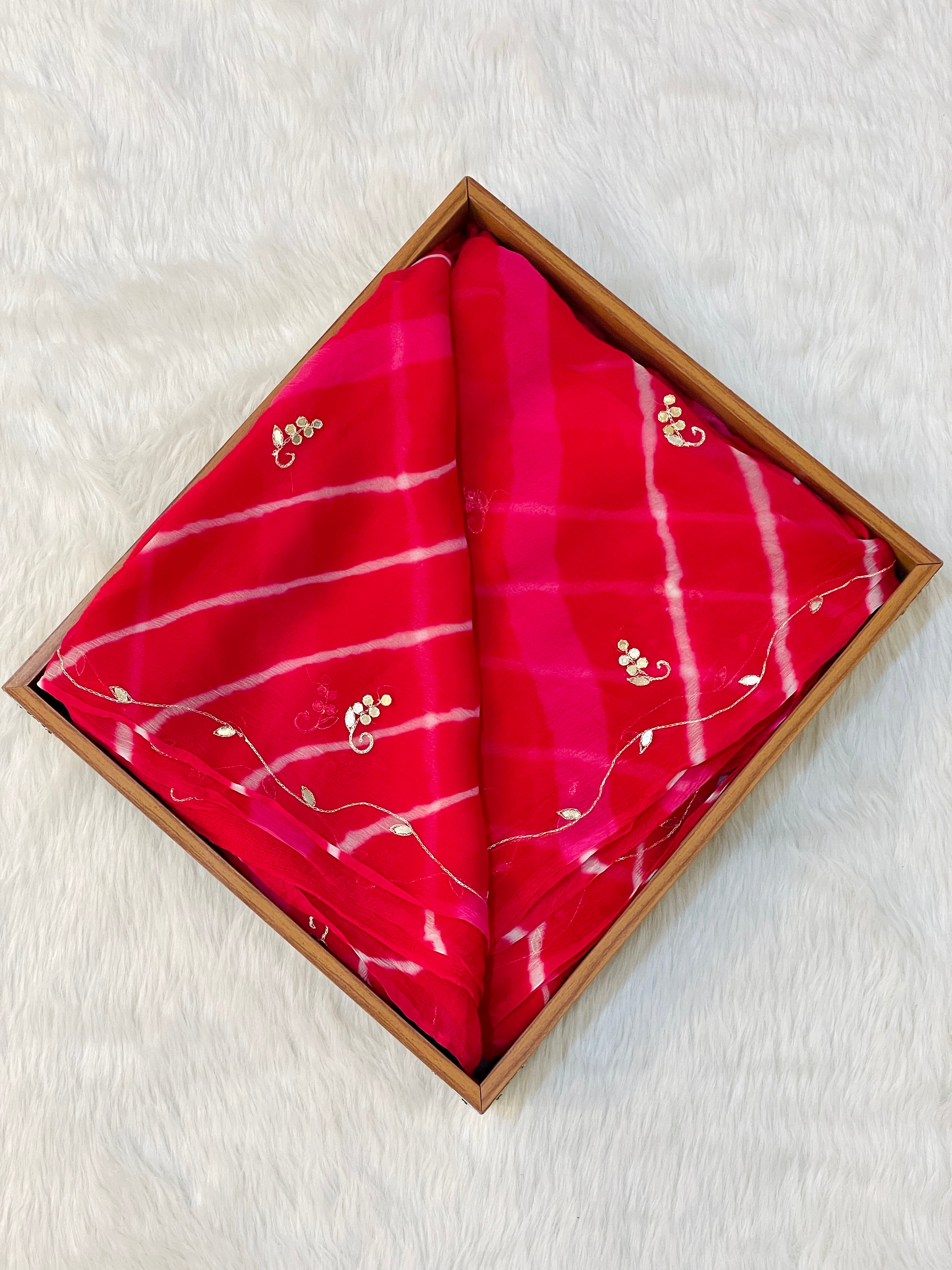 Anita Chiffon Leheriya Saree