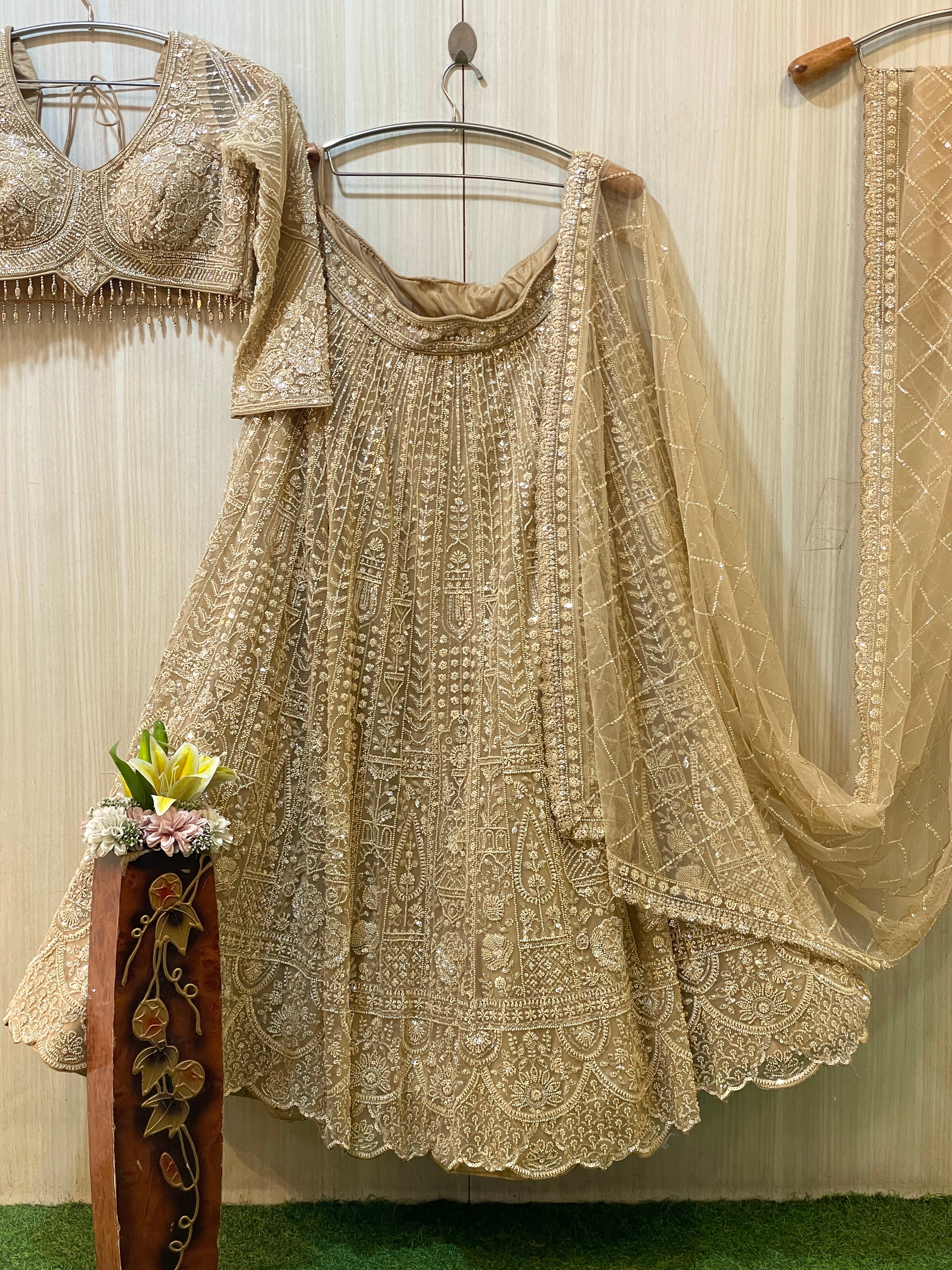 Zarika Gold Georgette Lehenga