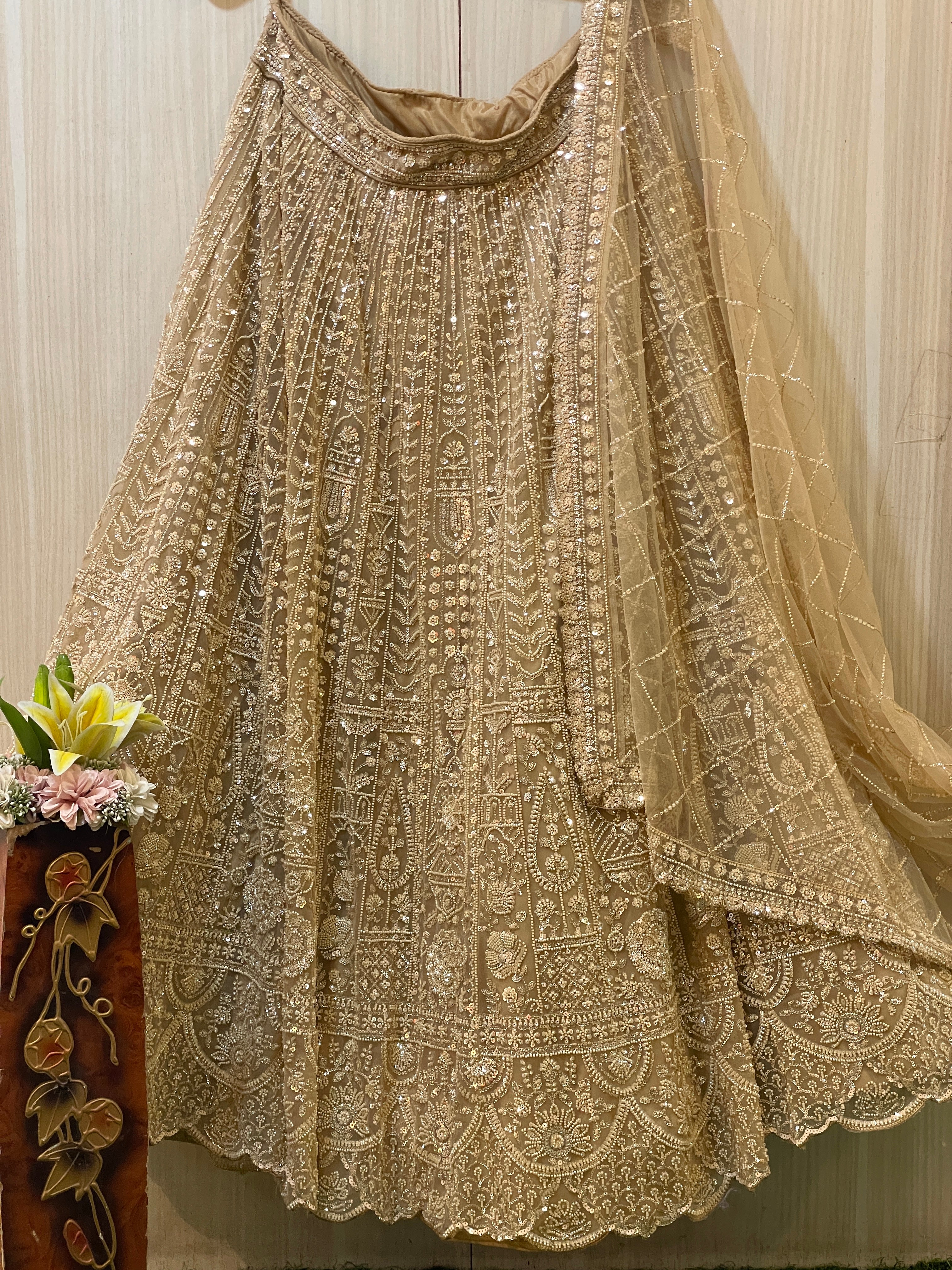 Zarika Gold Georgette Lehenga