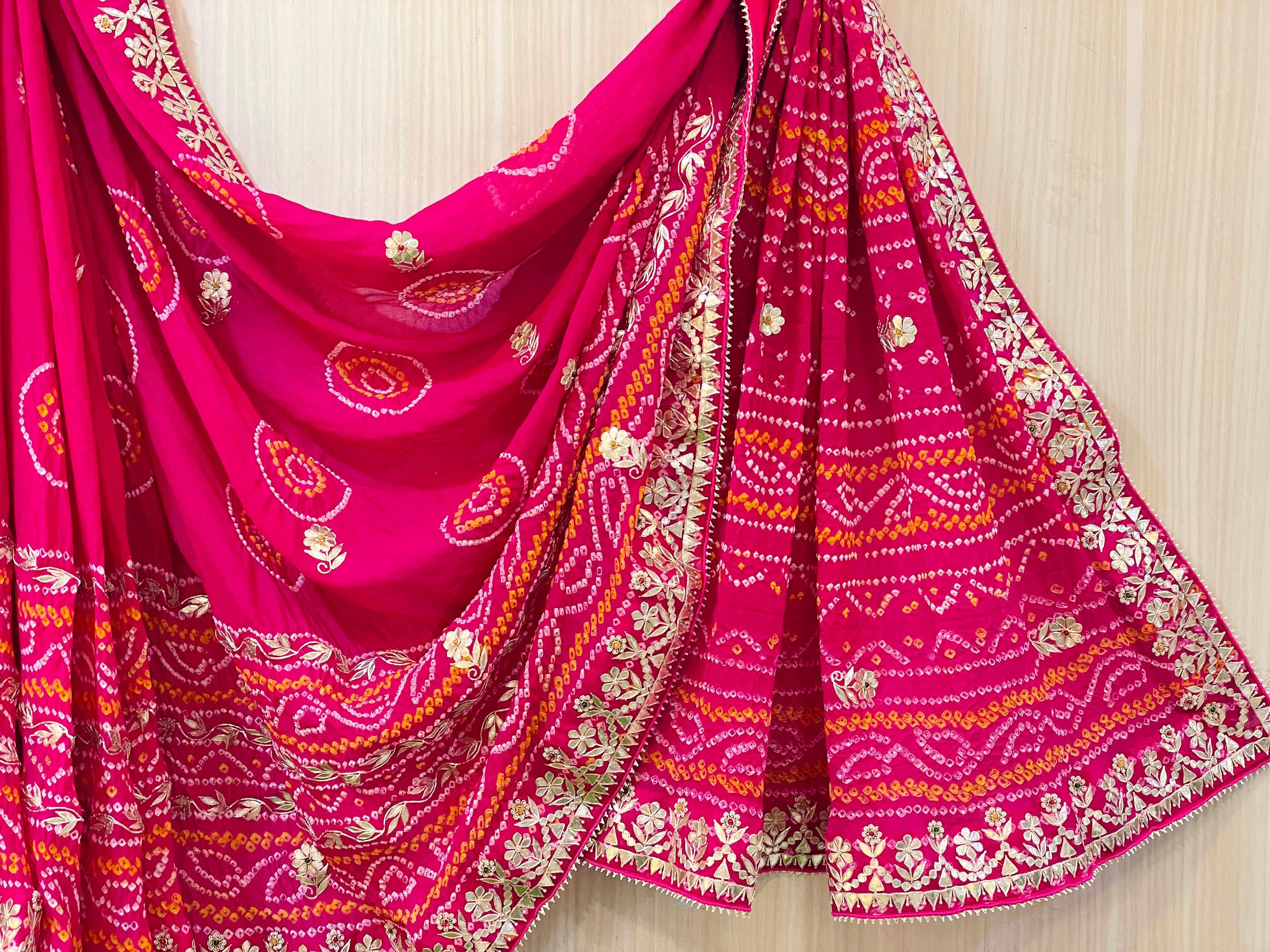 Misha Georgette Bandhani Saree
