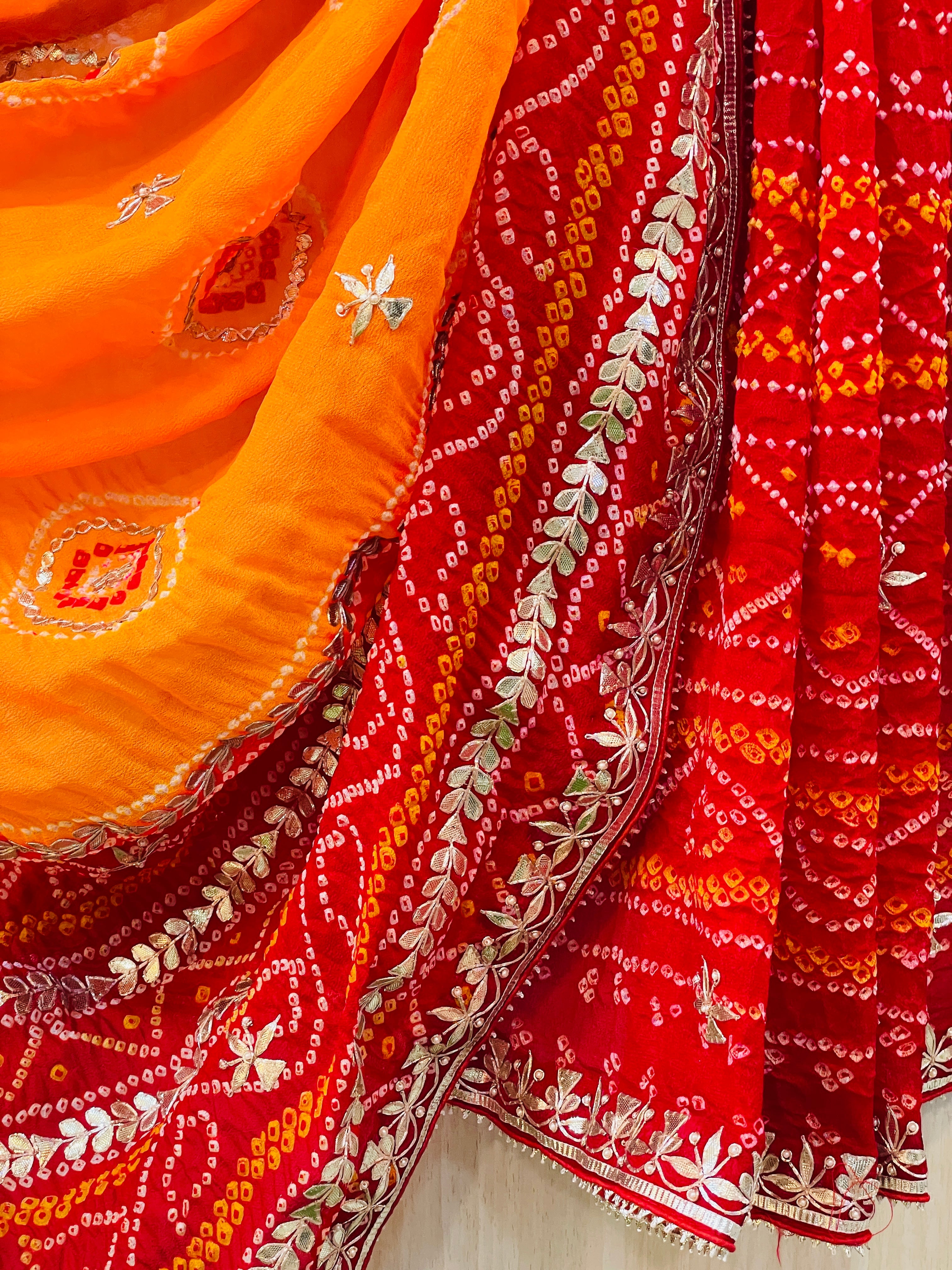 Nisha Georgette Bandhani Saree