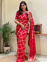 Pooja Red Silk Saree