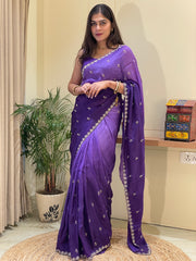 Laxmi Purple Silk Saree