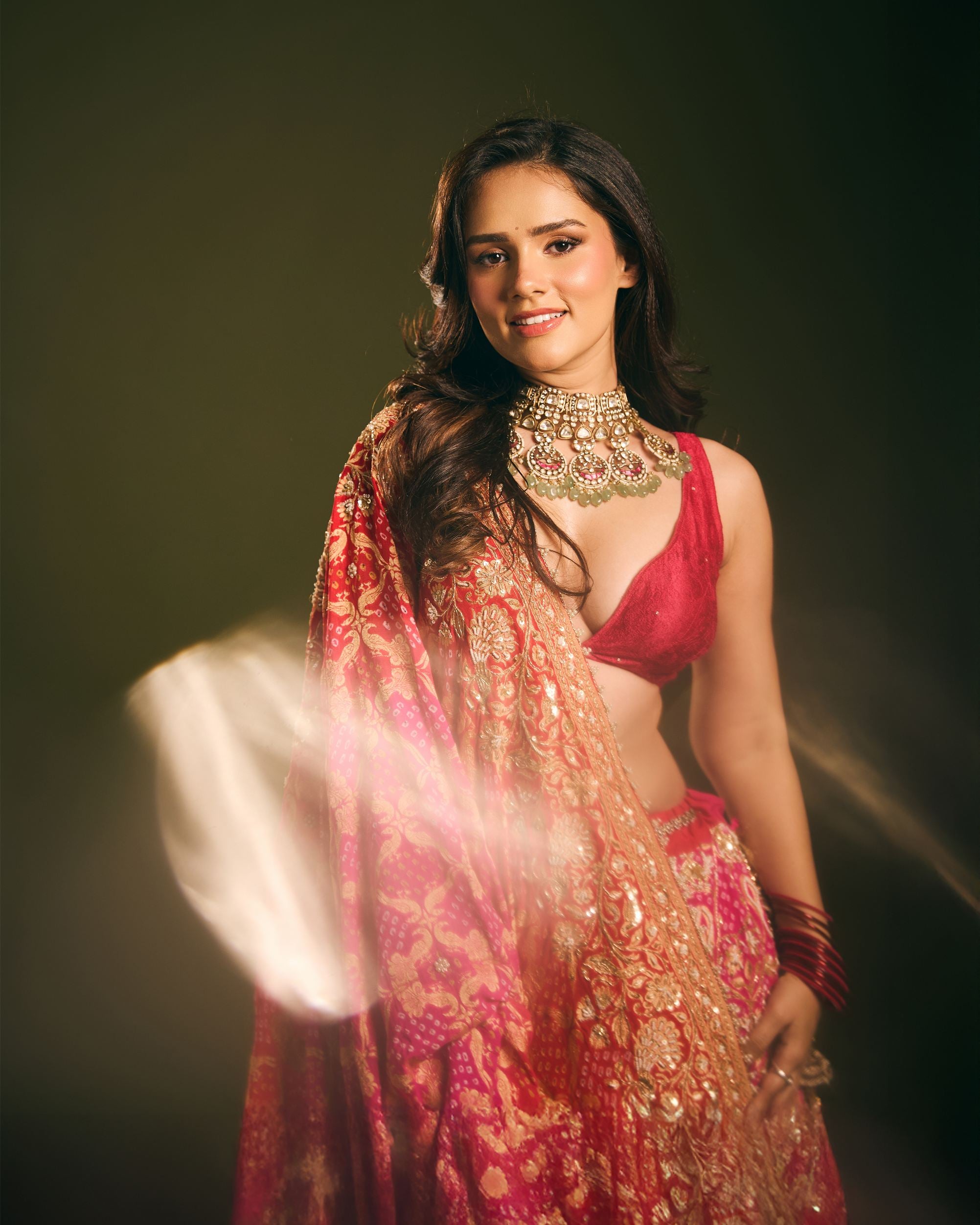 Noor Mahal Multicolor Dupatta Lehenga