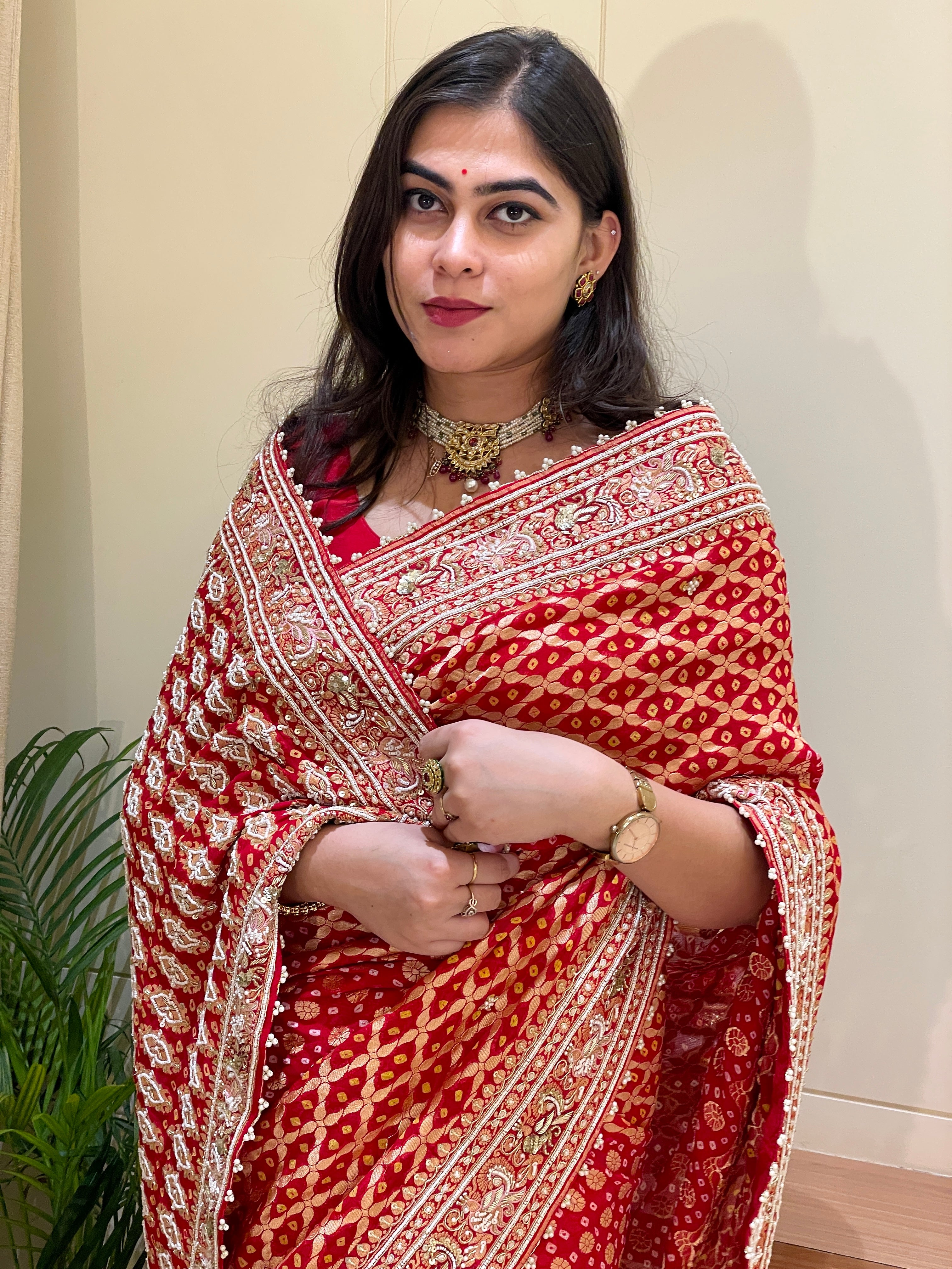 Anita Bandhani Saree