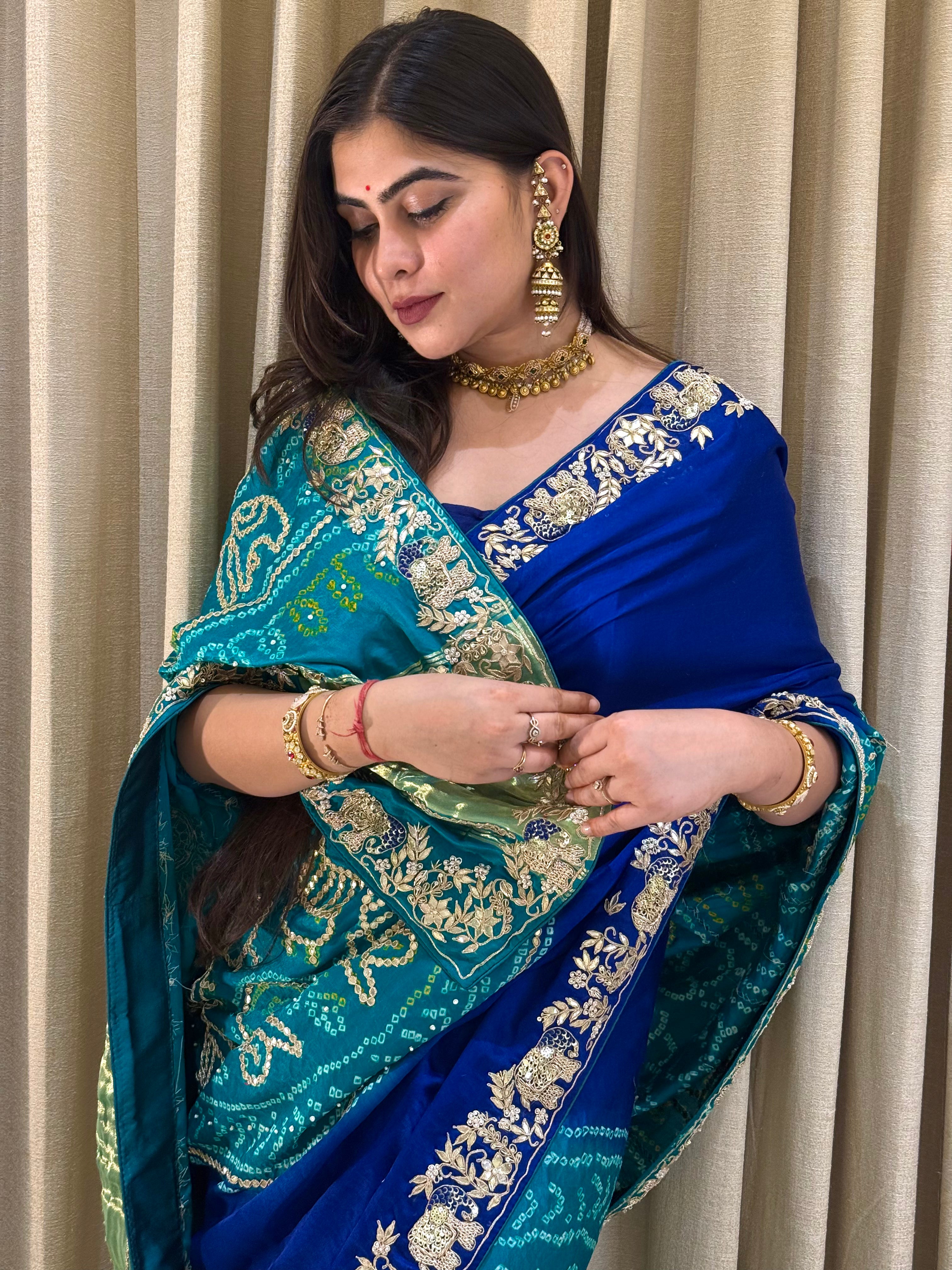 Trisha Bandhani Saree