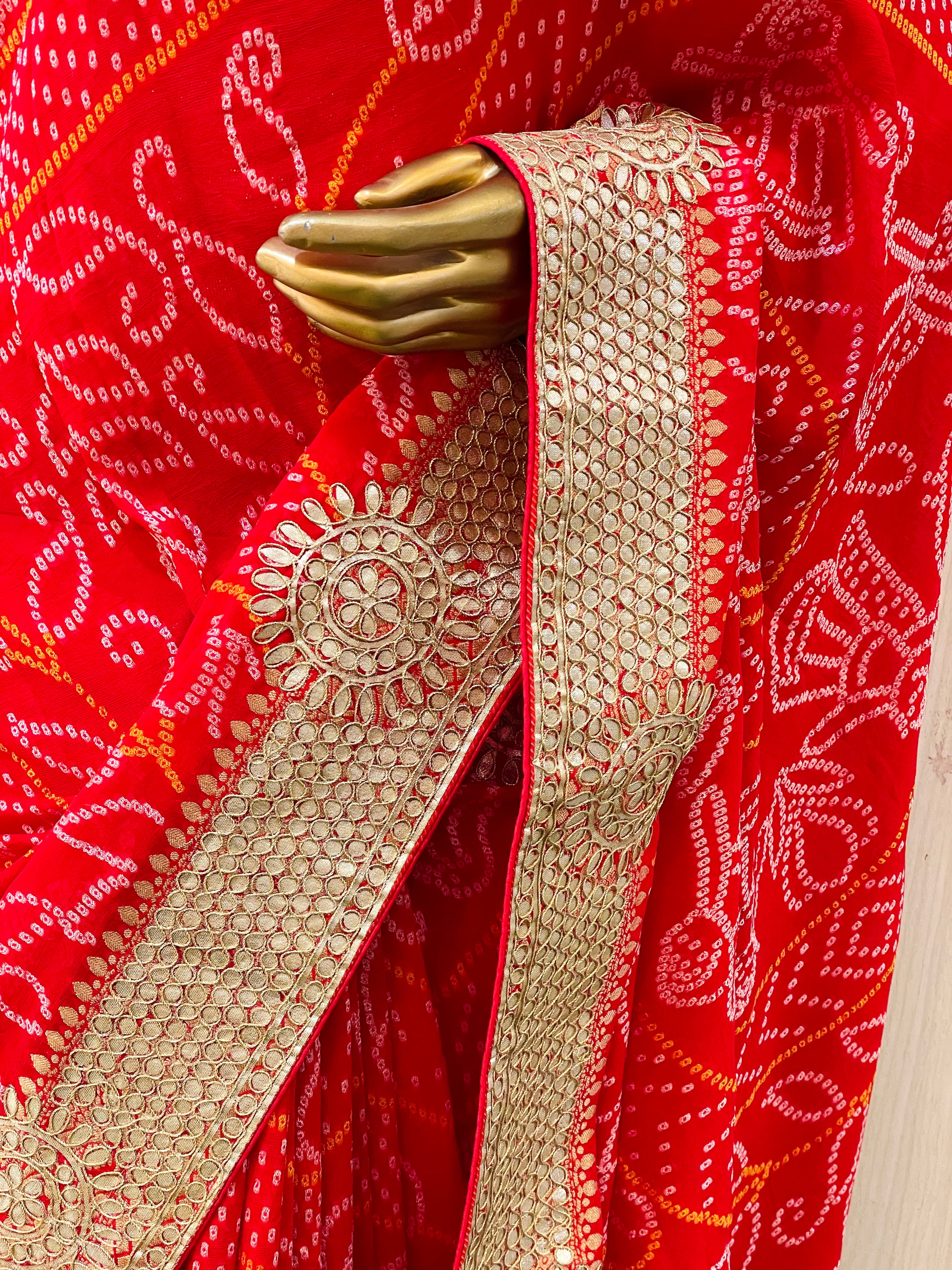 Sikha Georgette Bandhani Saree