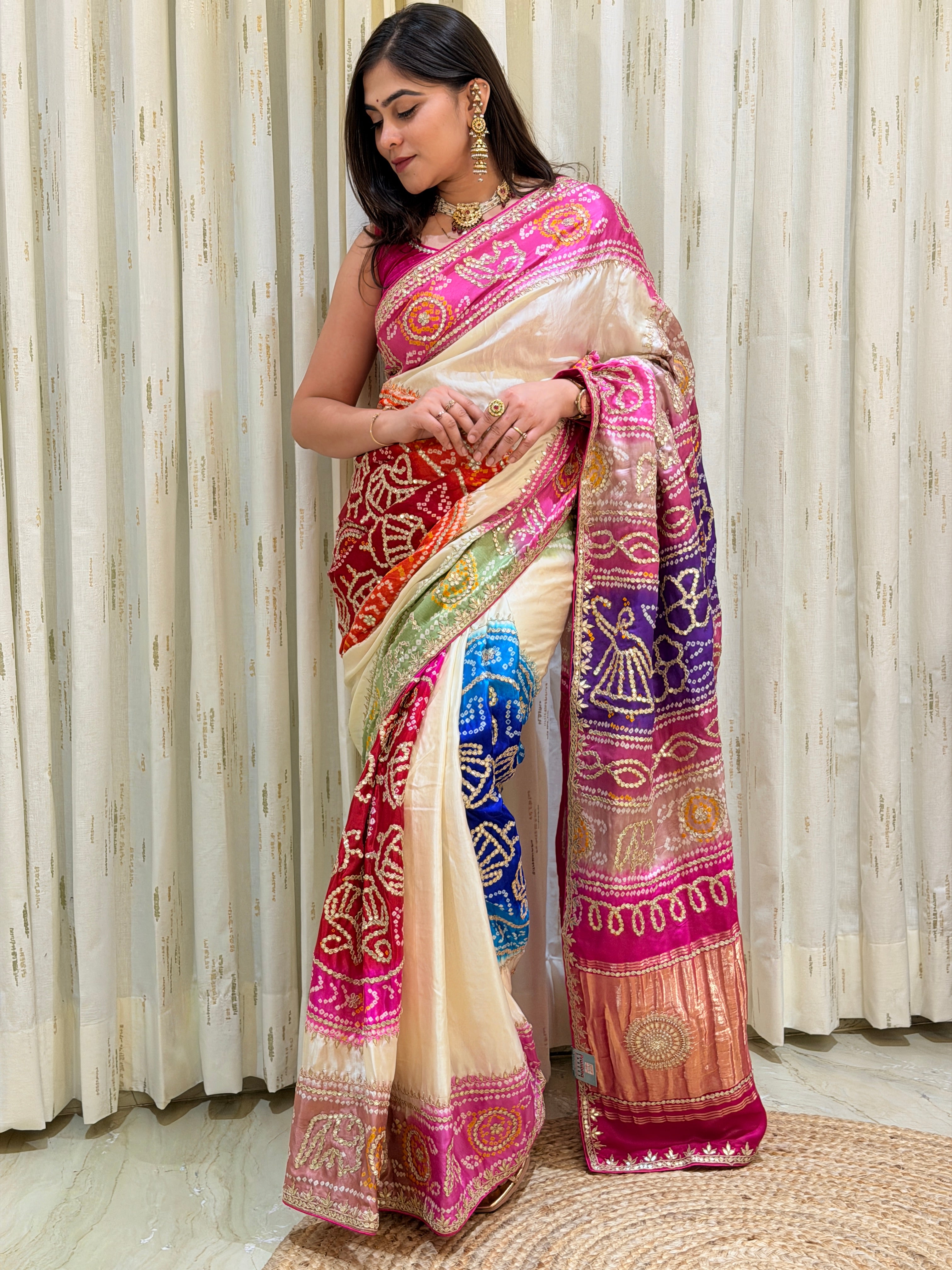 Anaisha Multicolor Bandhani Saree