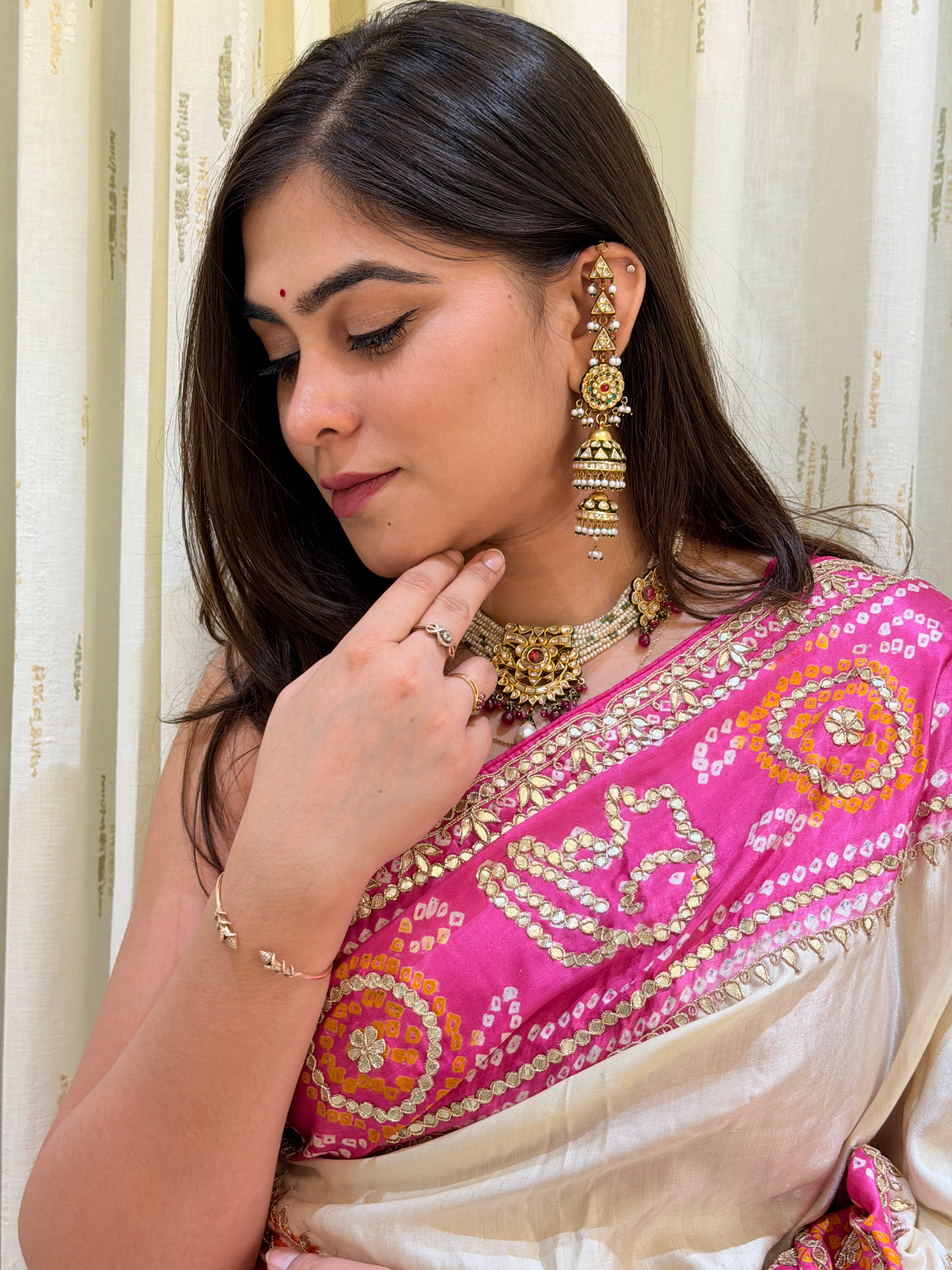 Anaisha Multicolor Bandhani Saree