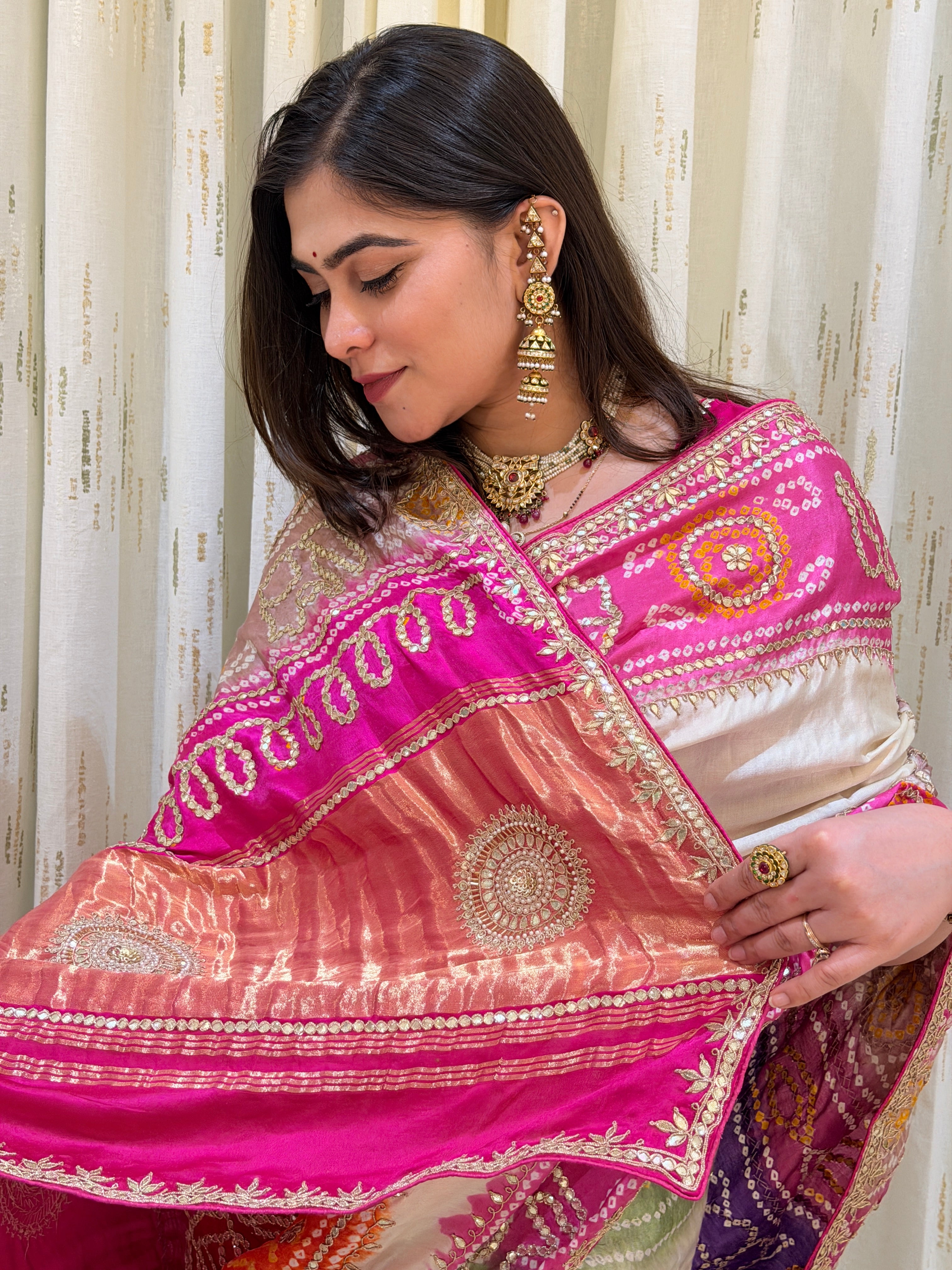 Anaisha Multicolor Bandhani Saree