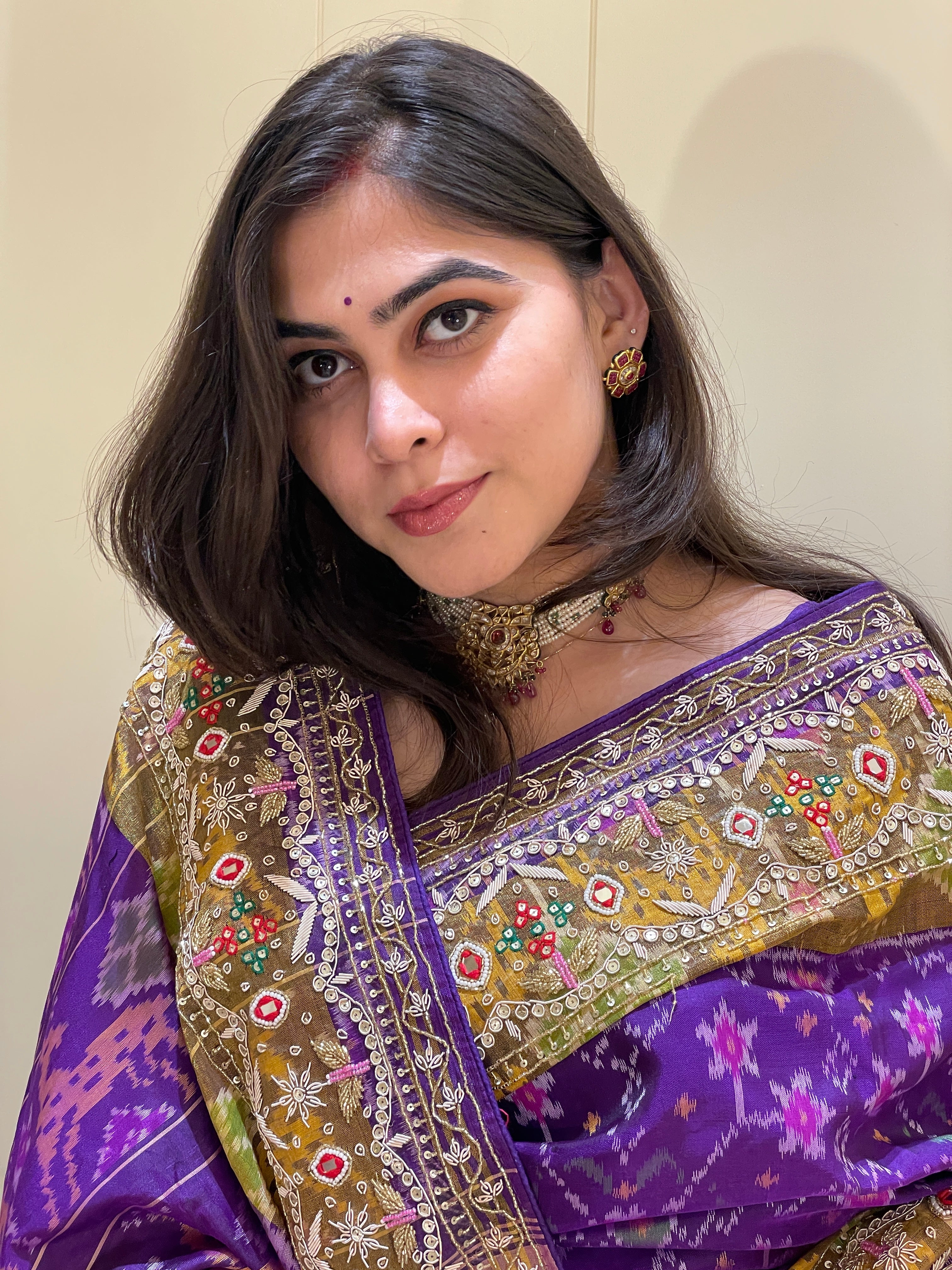 Nikku Purple Silk Saree