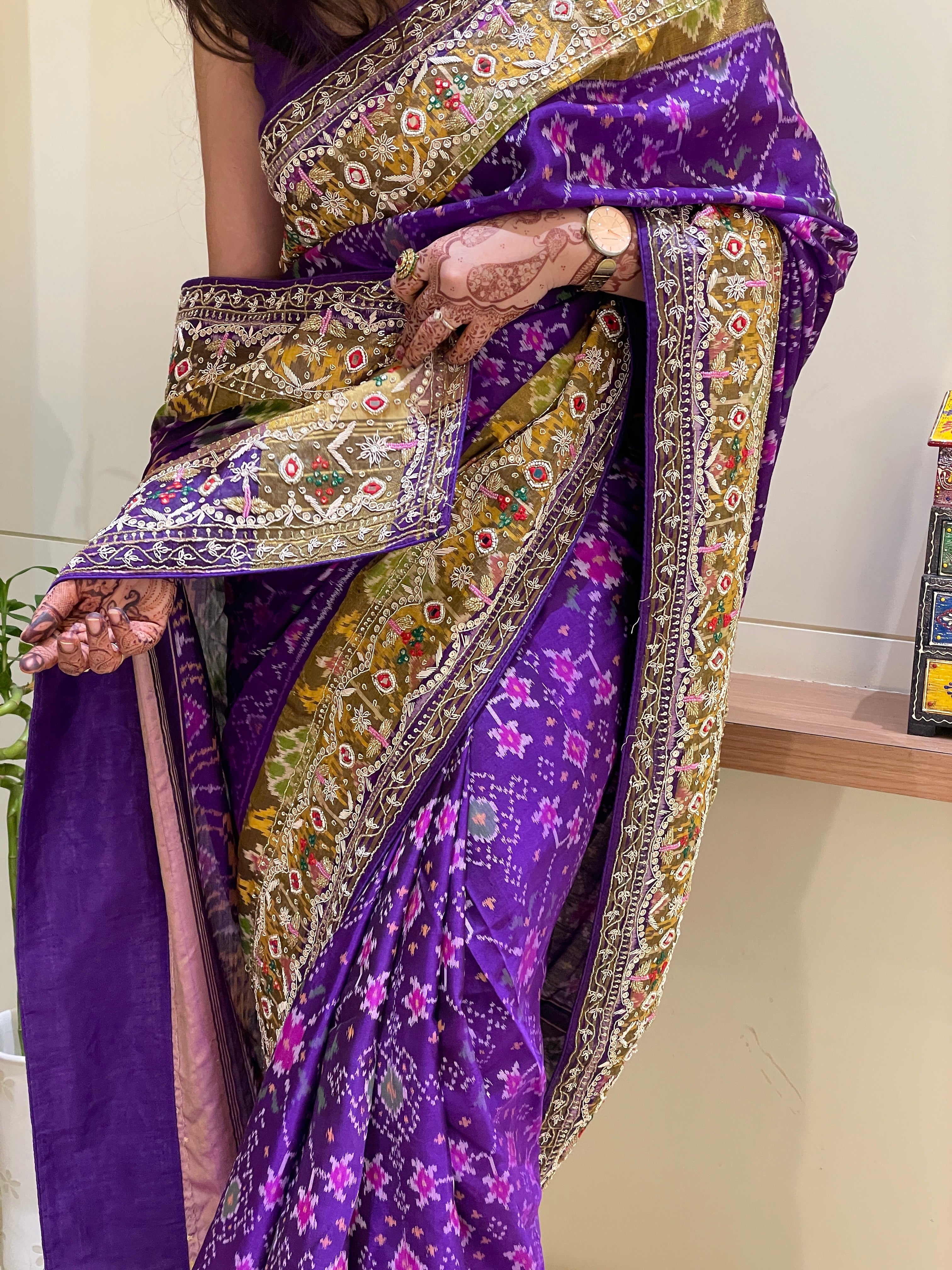 Nikku Purple Silk Saree