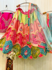 Peachy Banarasi Silk Lehenga