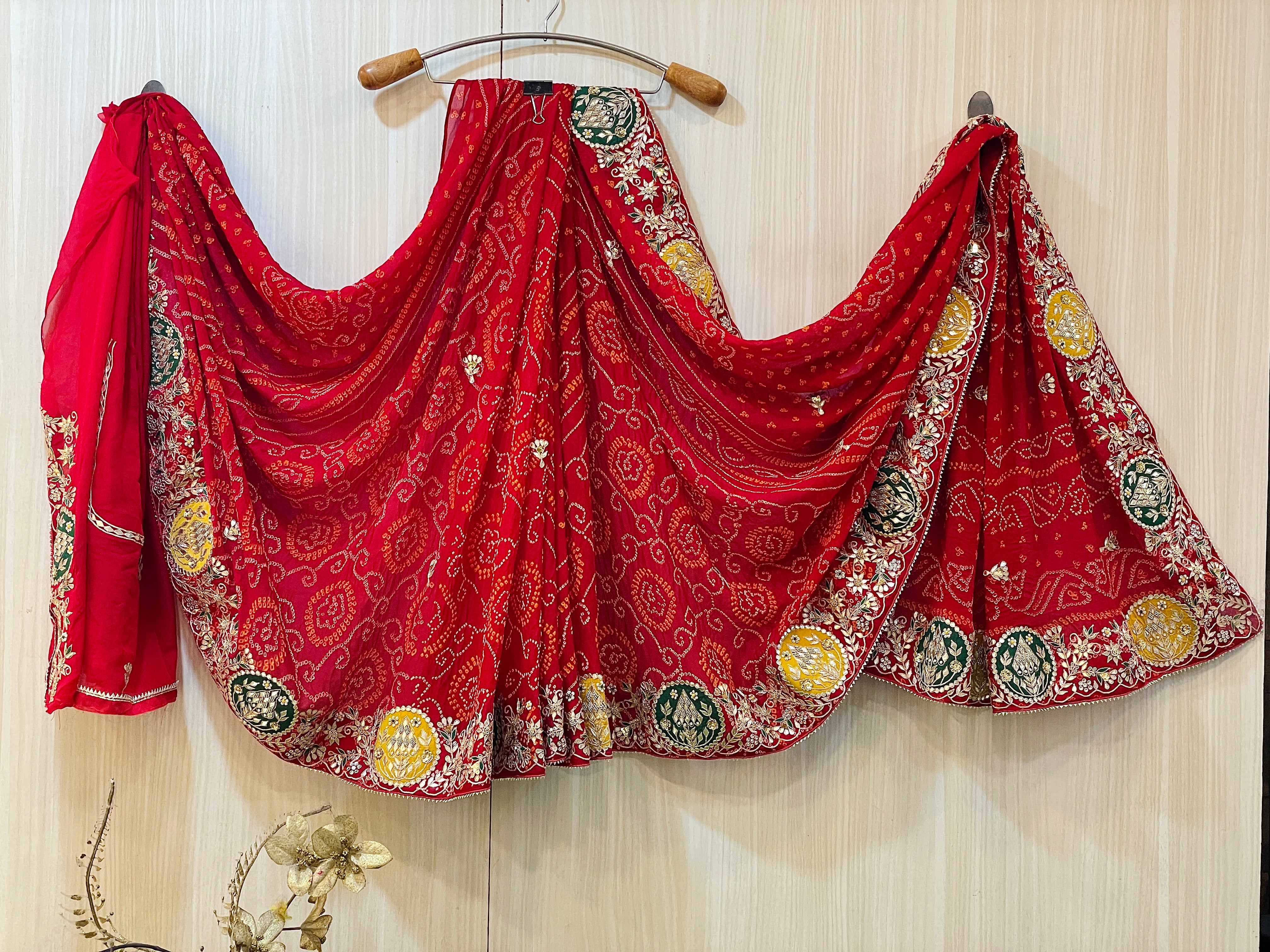 Mani Georgette Bandhani Saree