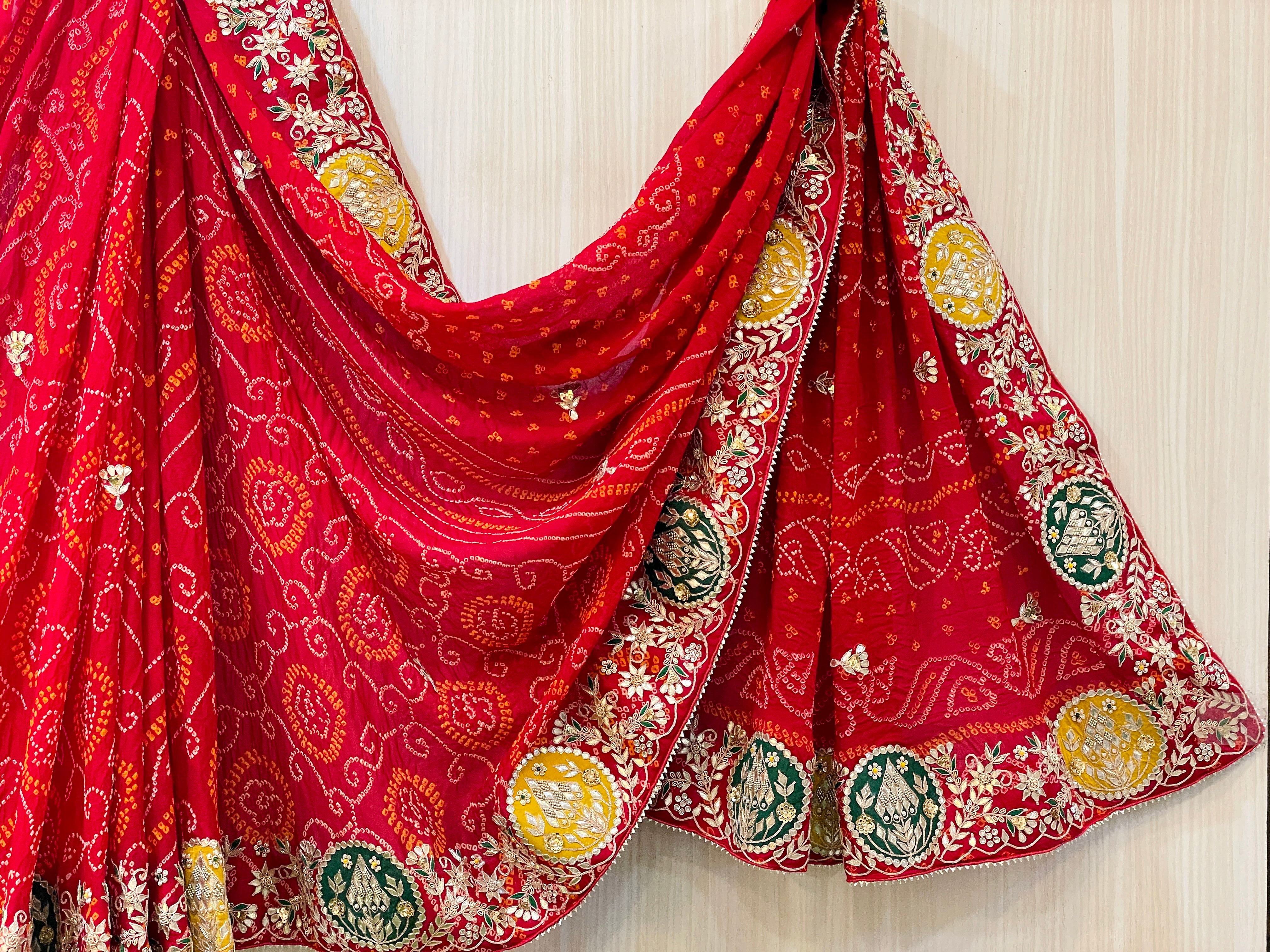 Mani Georgette Bandhani Saree