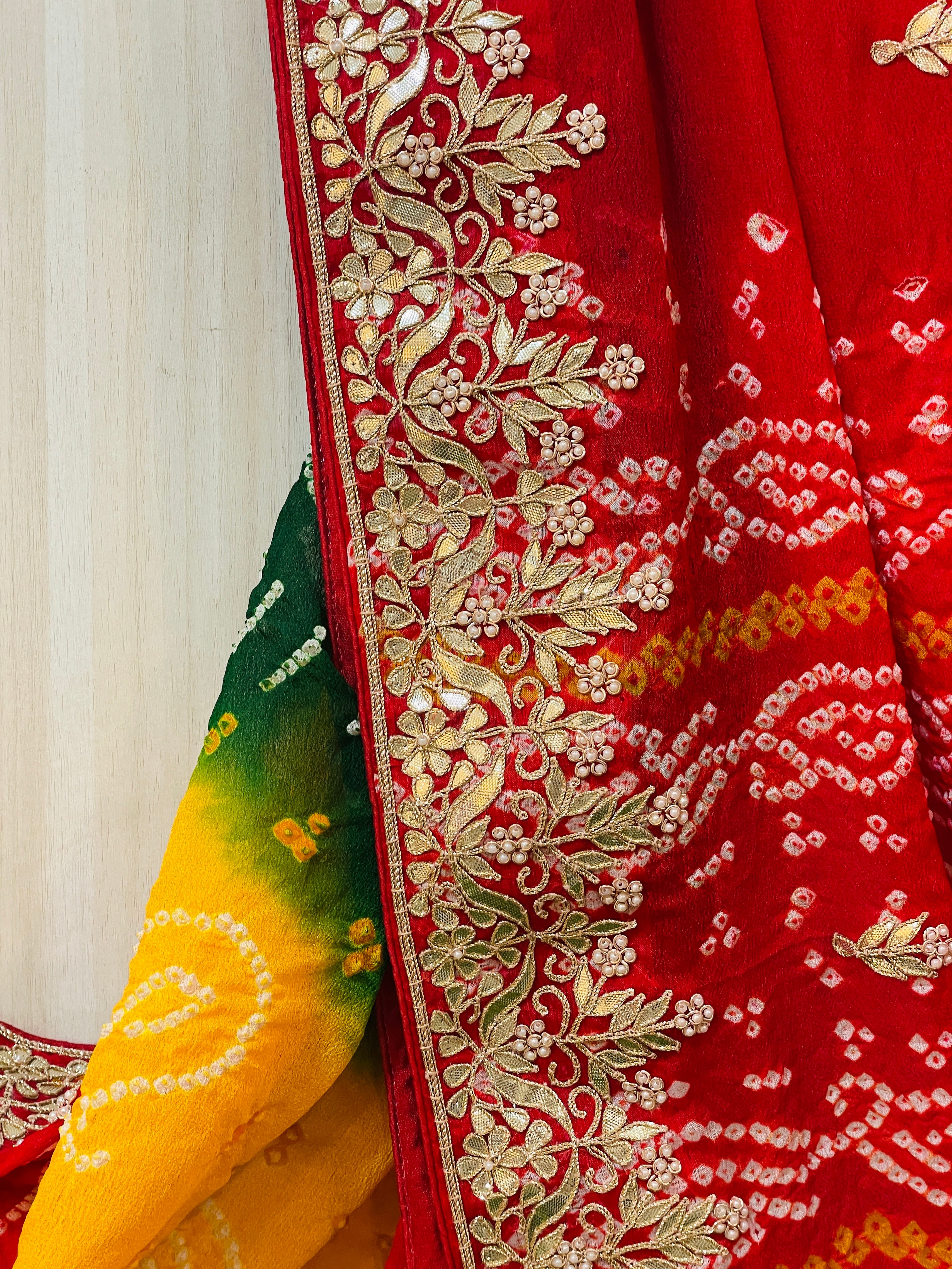 Vidya Nauranga Bandhani Saree