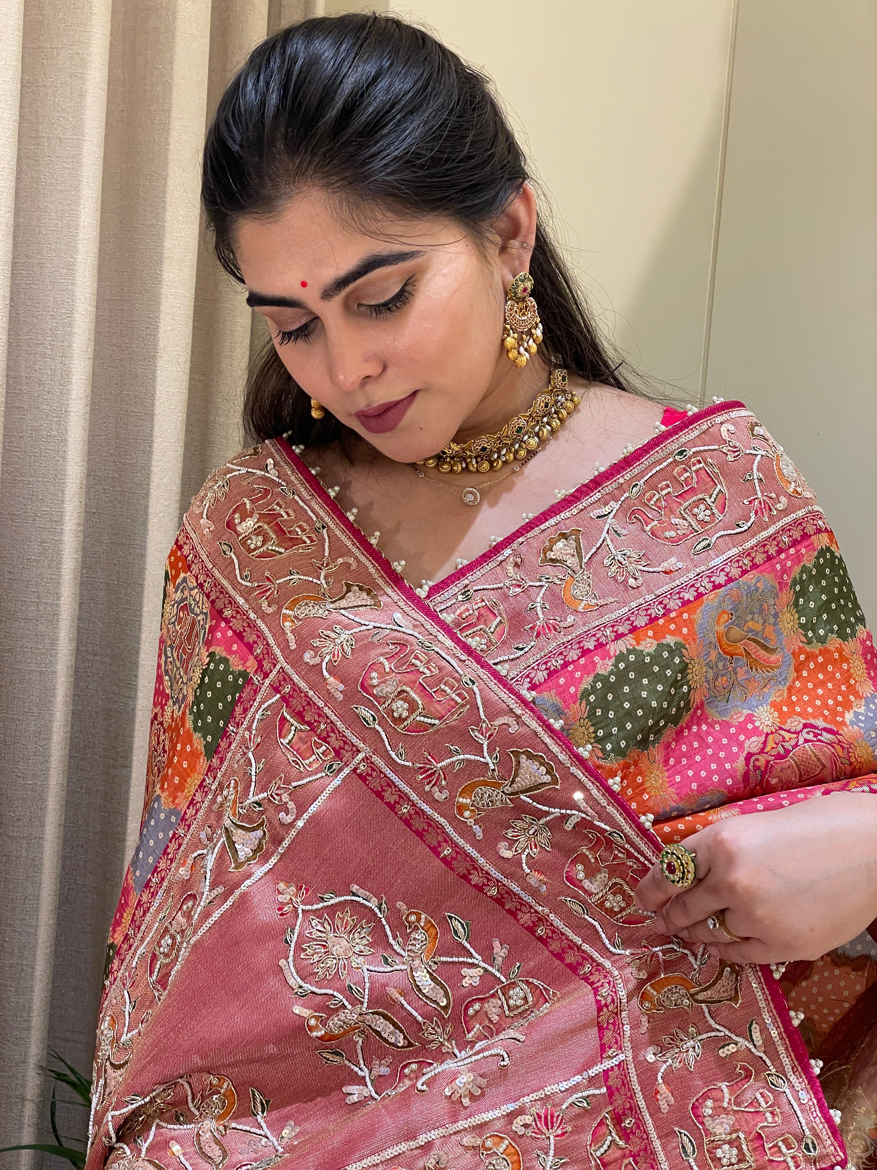 Anvika Banarasi Silk Multicolor saree