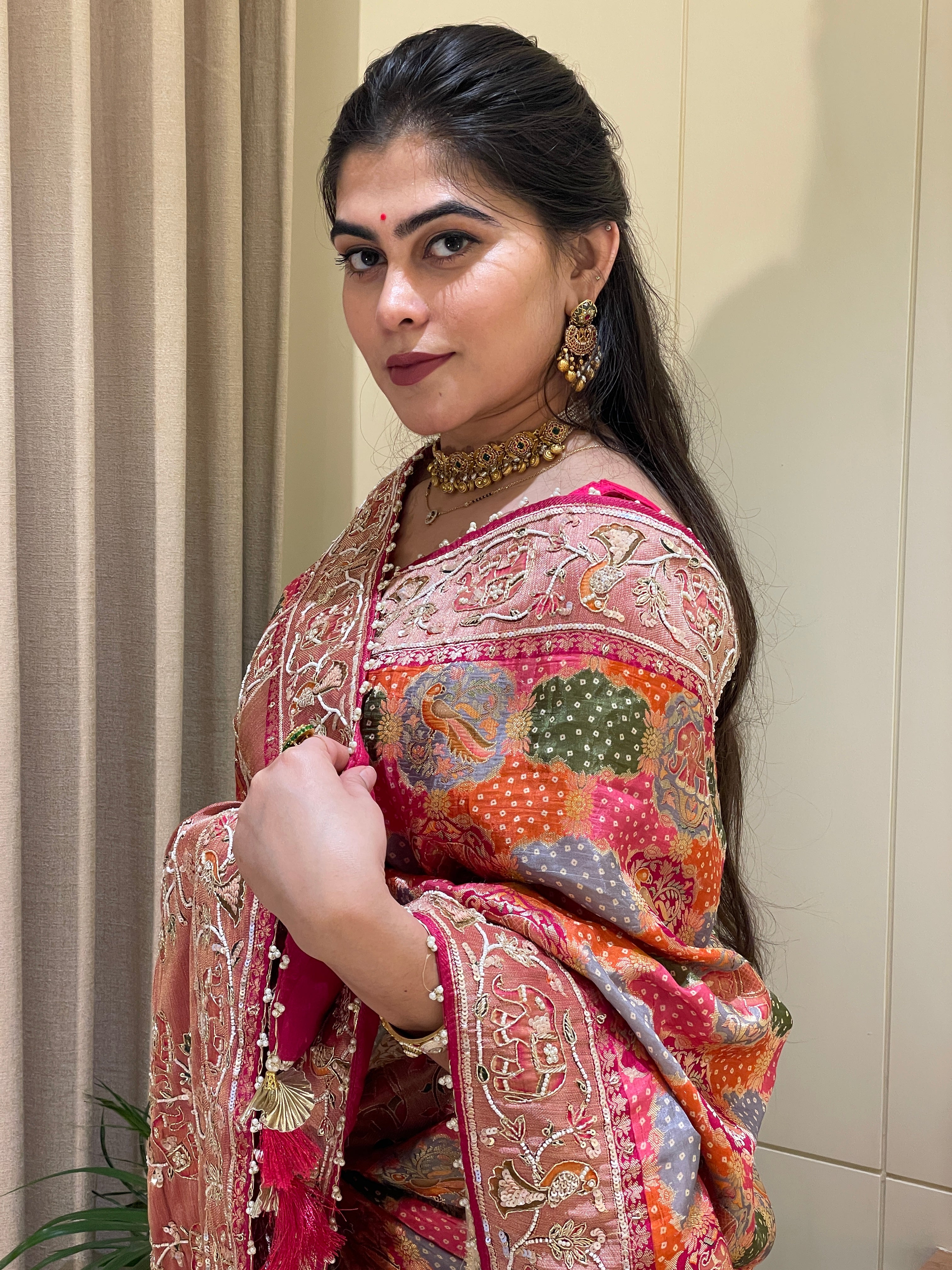 Anvika Banarasi Silk Multicolor saree