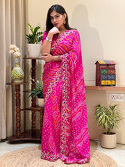 Hiral Rani Bandhani Saree