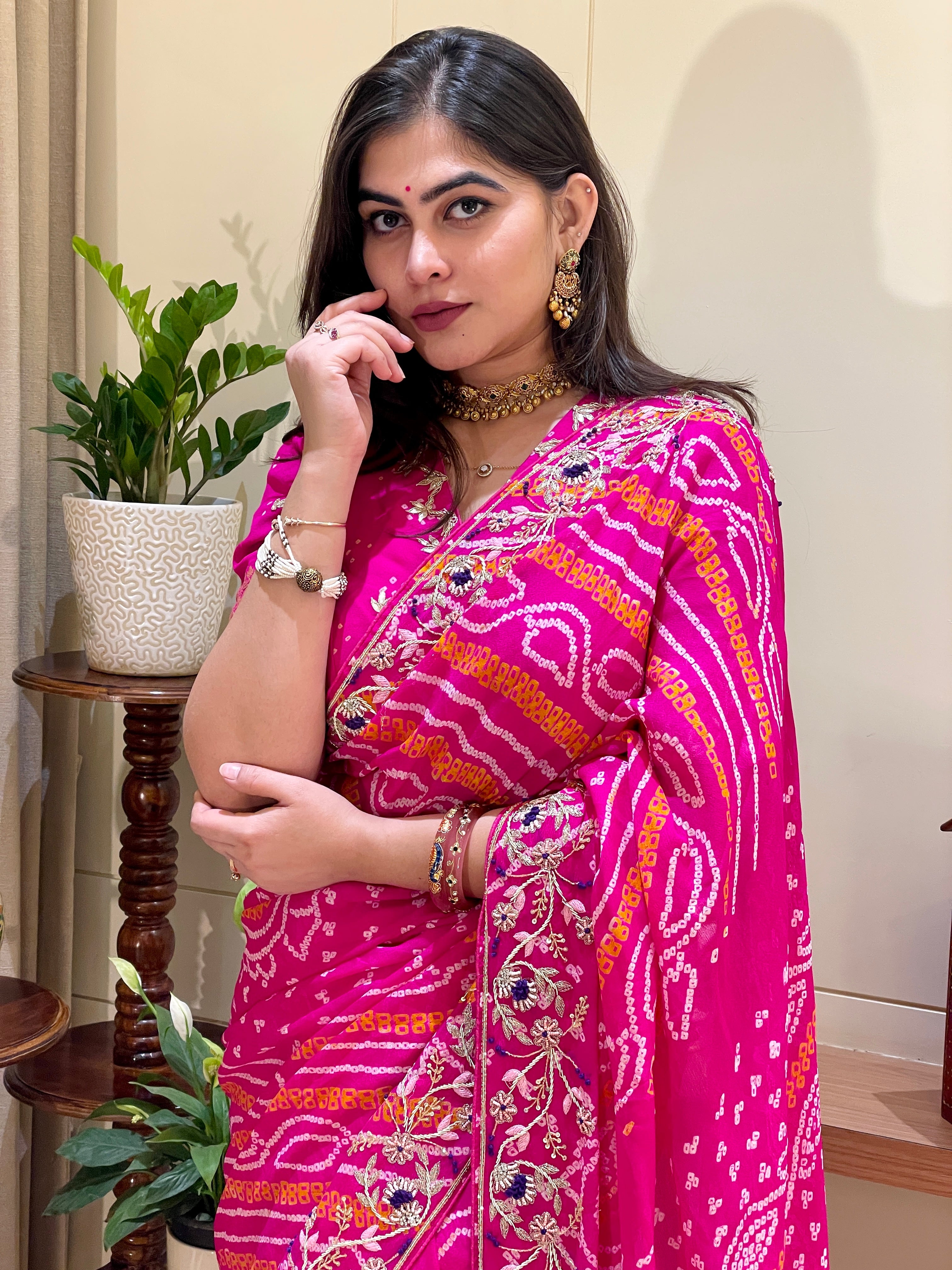 Hiral Rani Bandhani Saree
