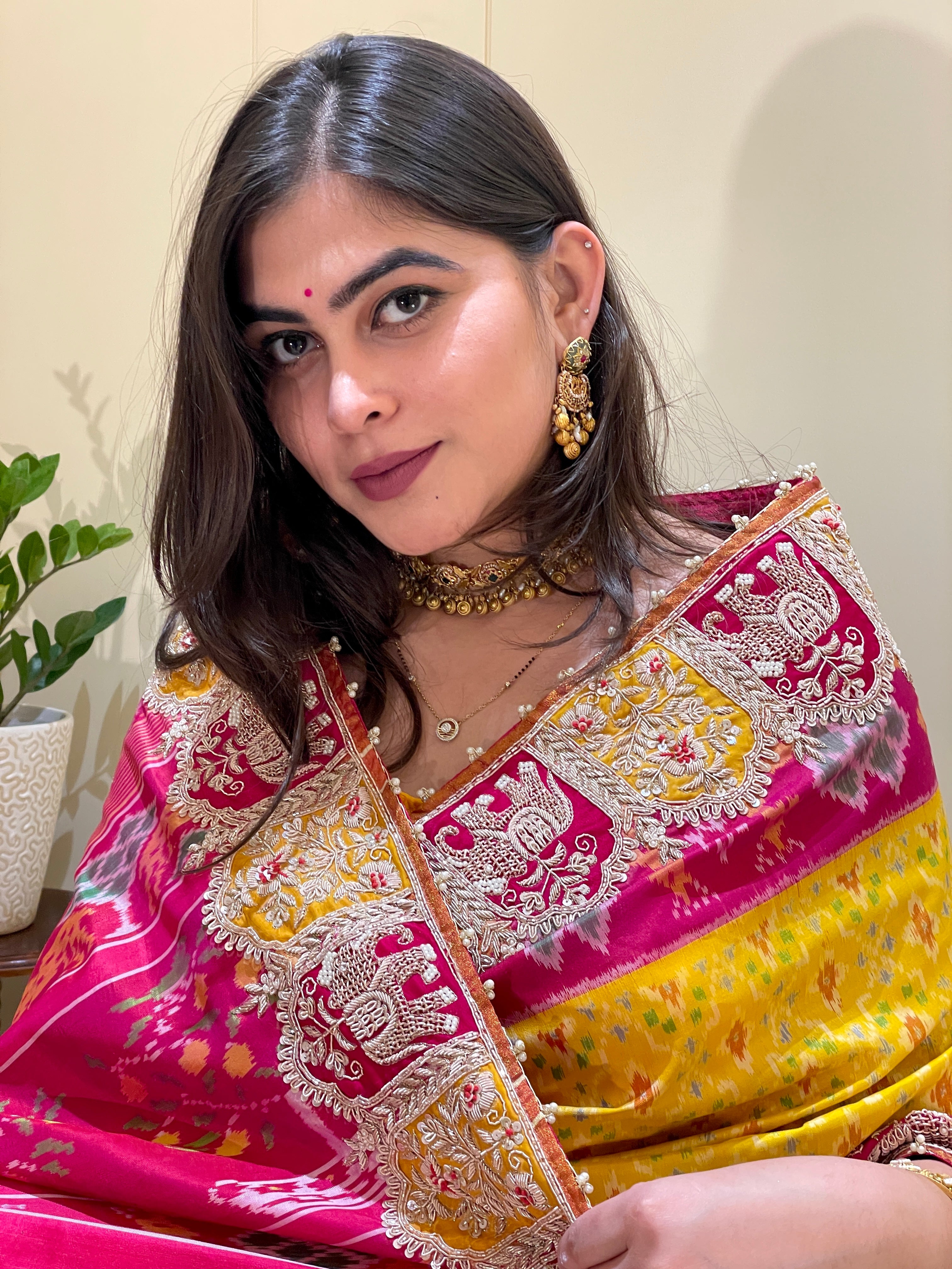 Suhani Yellow Patola Silk Saree