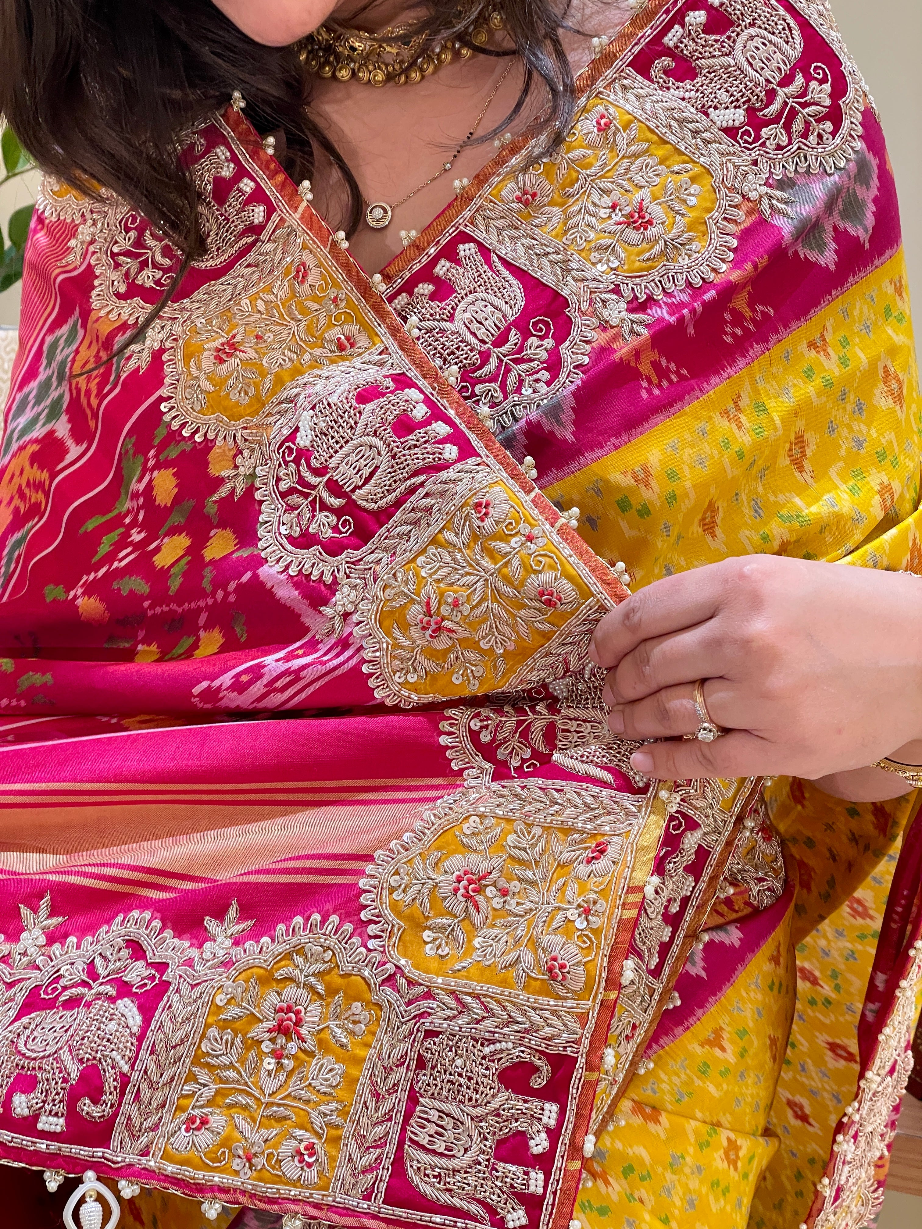 Suhani Yellow Patola Silk Saree