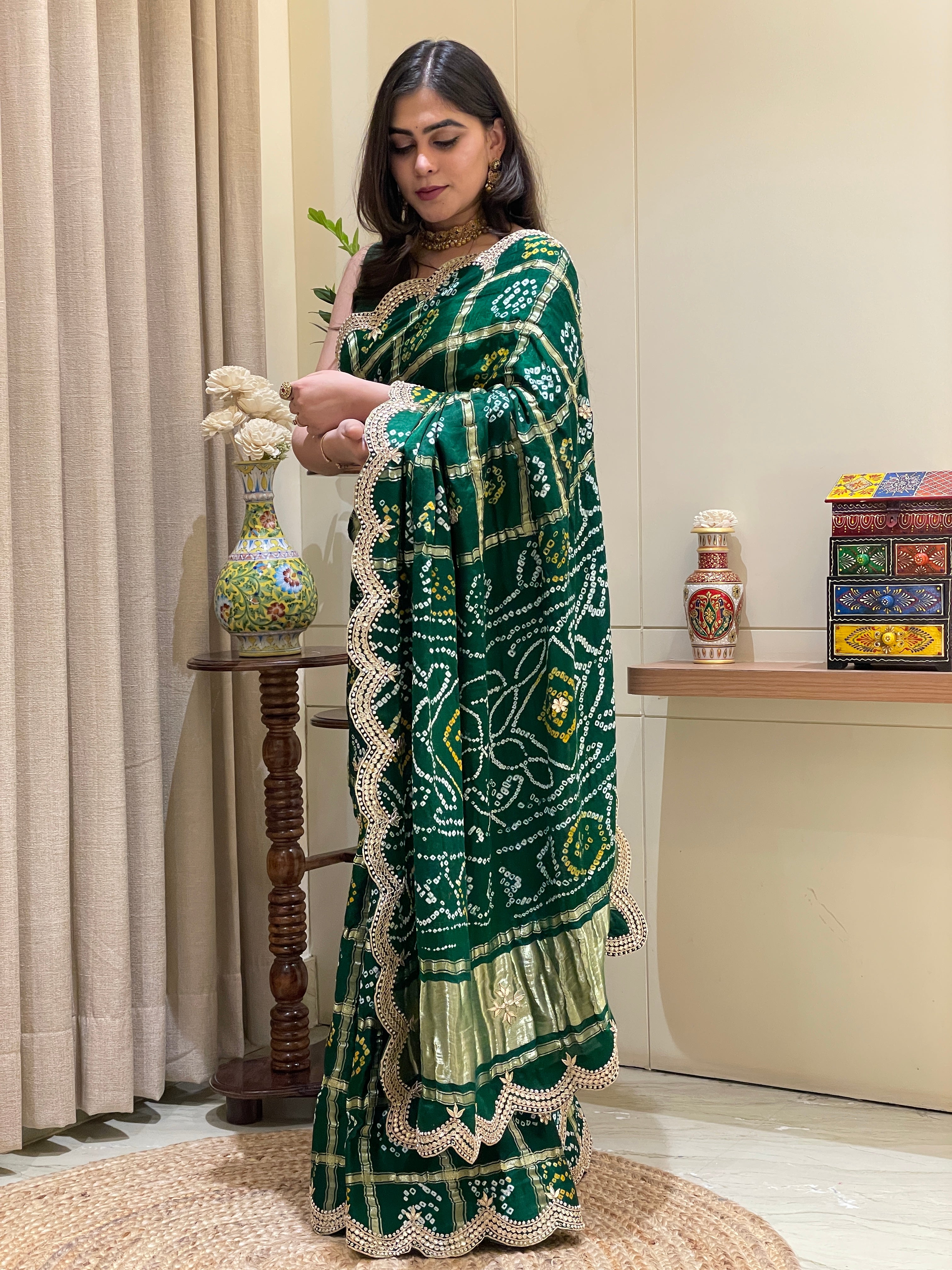 Anushree Gajji Silk Ghatchola Saree