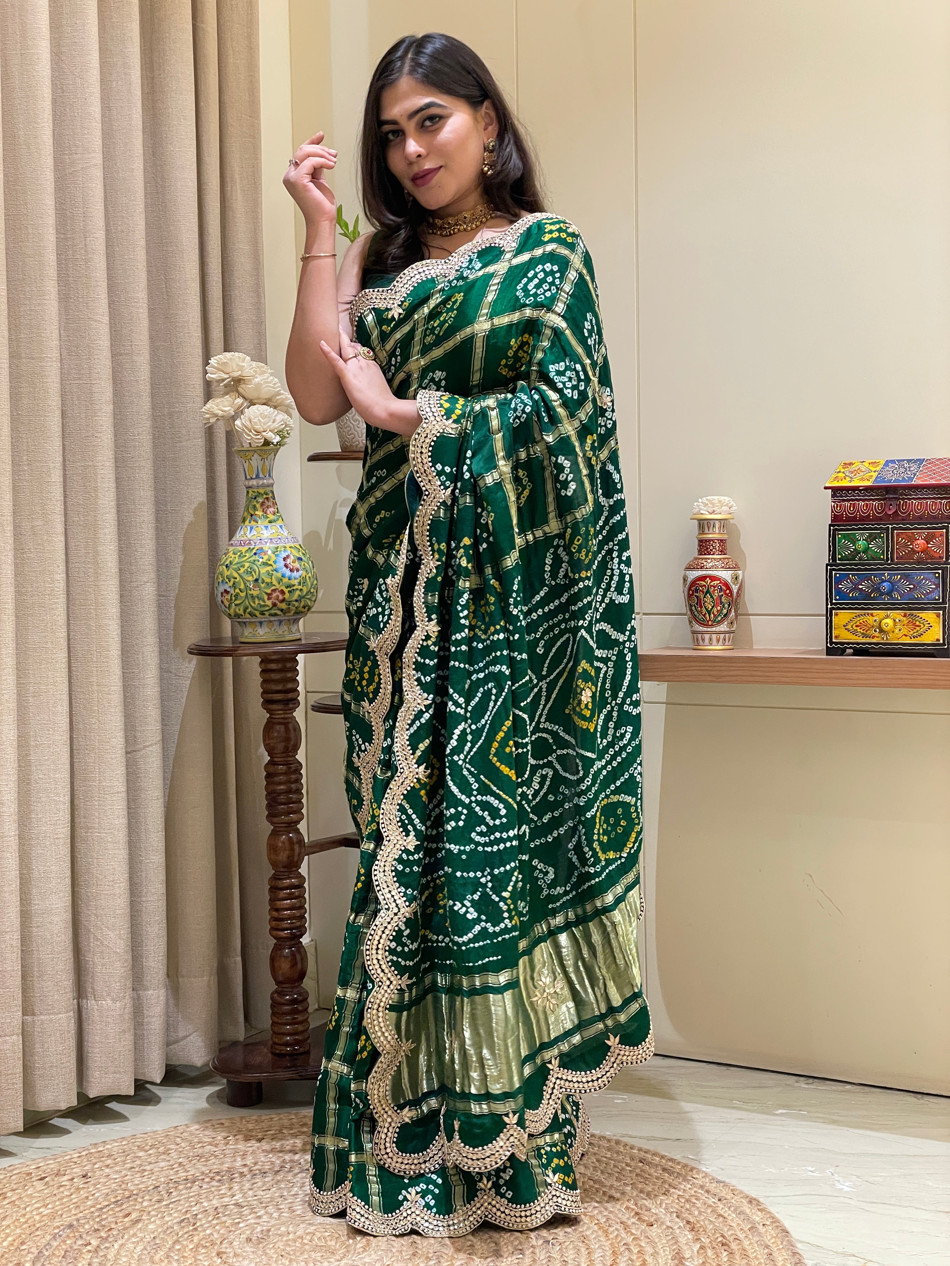 Anushree Gajji Silk Ghatchola Saree