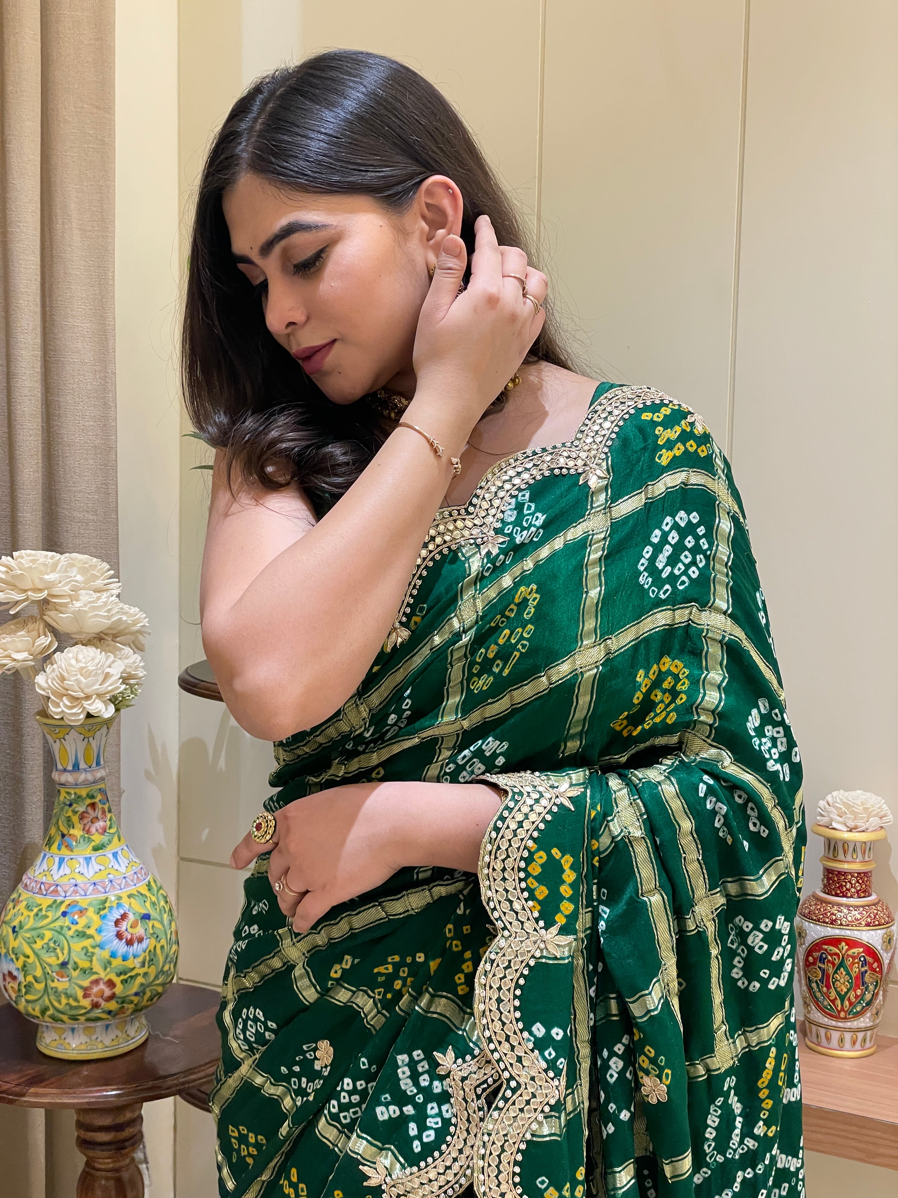 Anushree Gajji Silk Ghatchola Saree