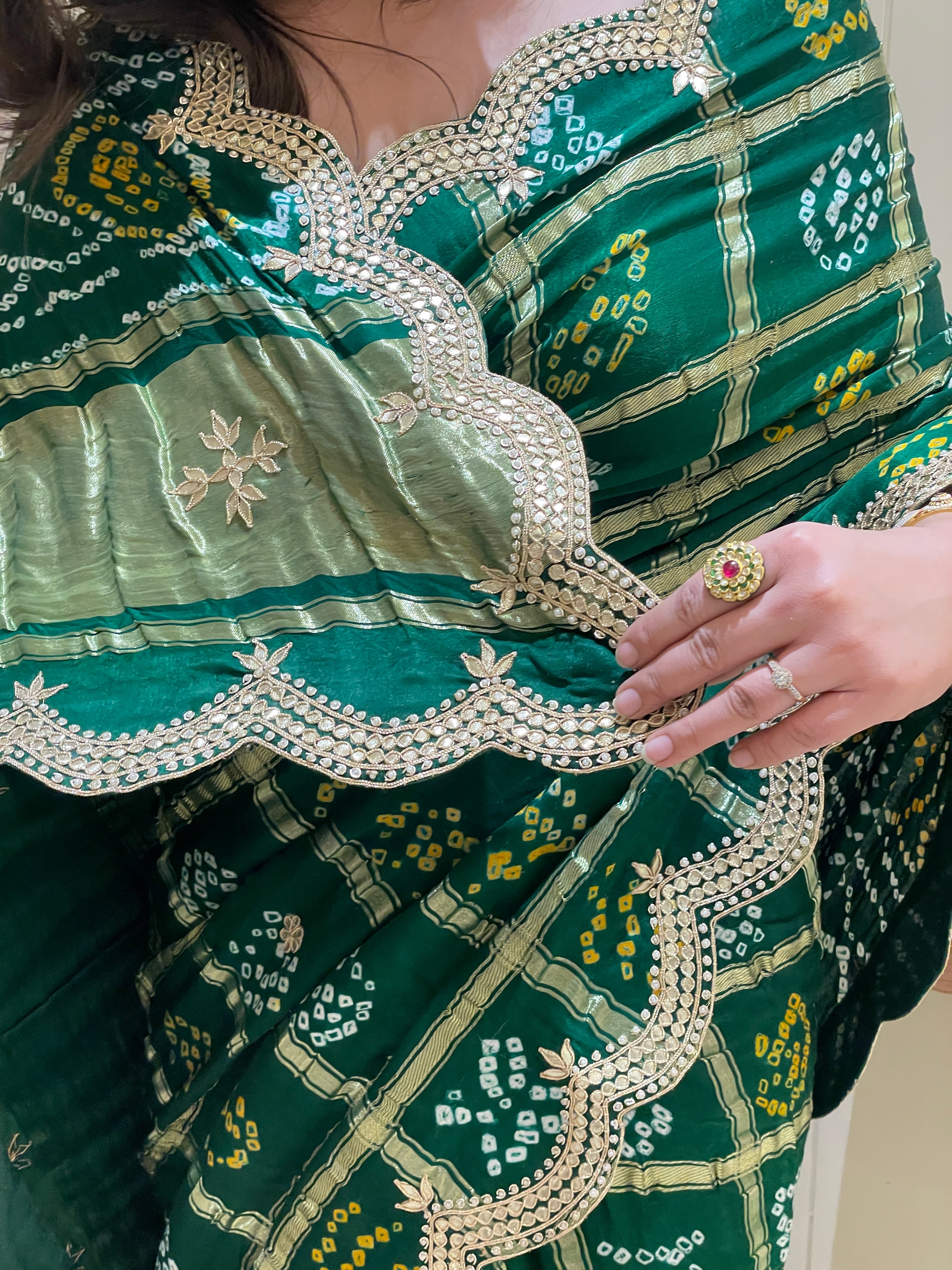 Anushree Gajji Silk Ghatchola Saree