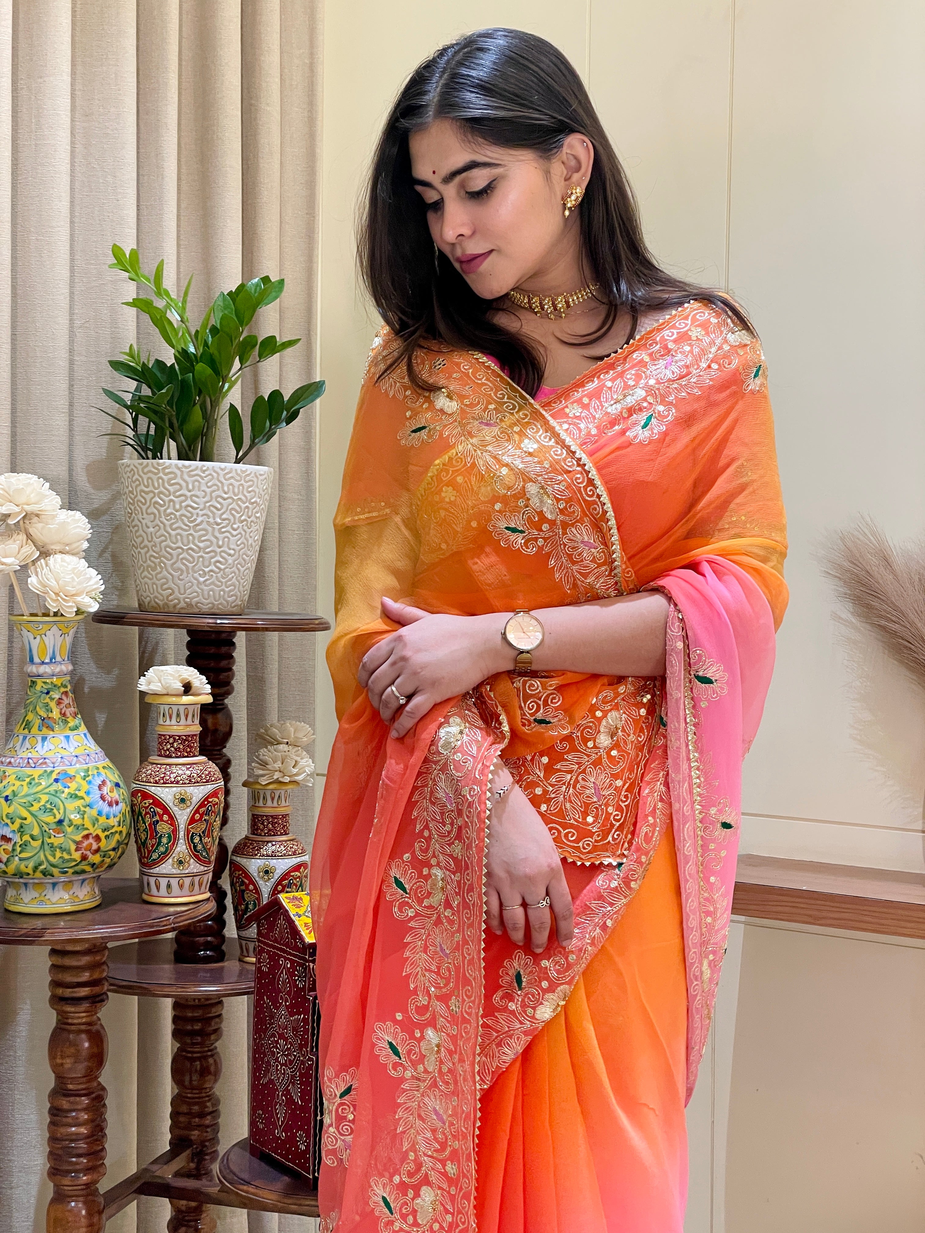 Swarnika Chiffon Saree