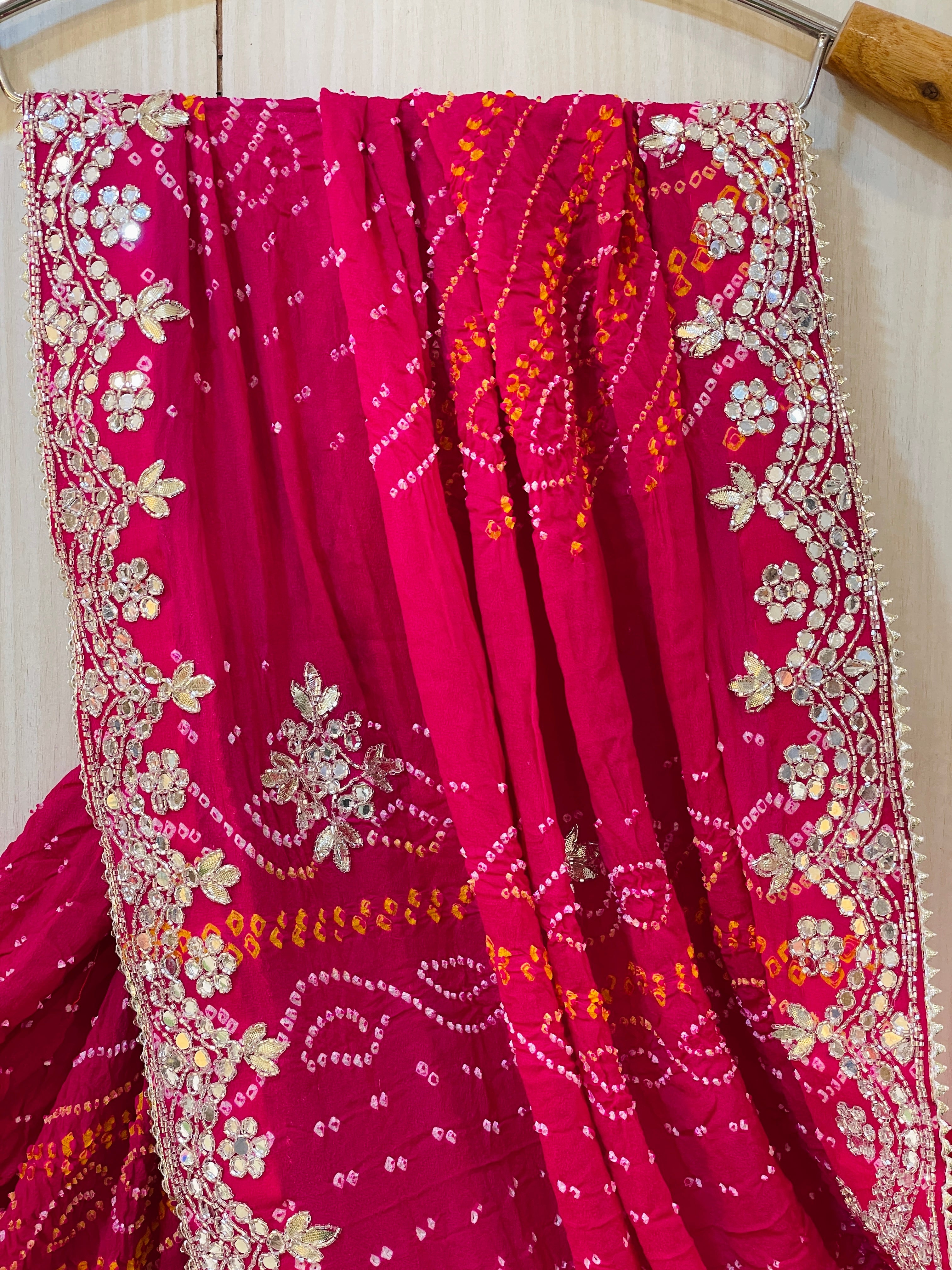 Bhavisha Rani Bandhej Saree