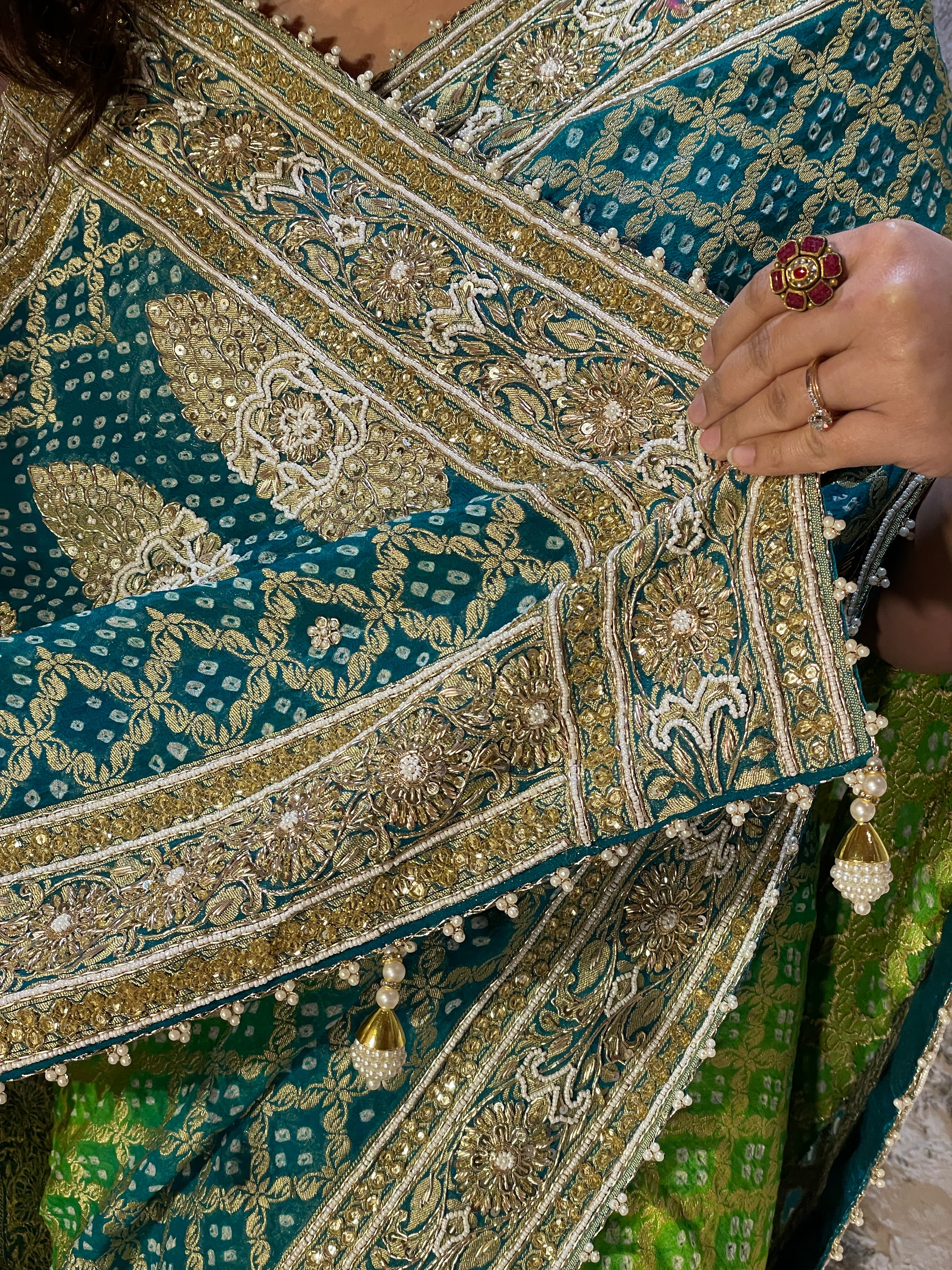 Rangbai Khadi Georgette