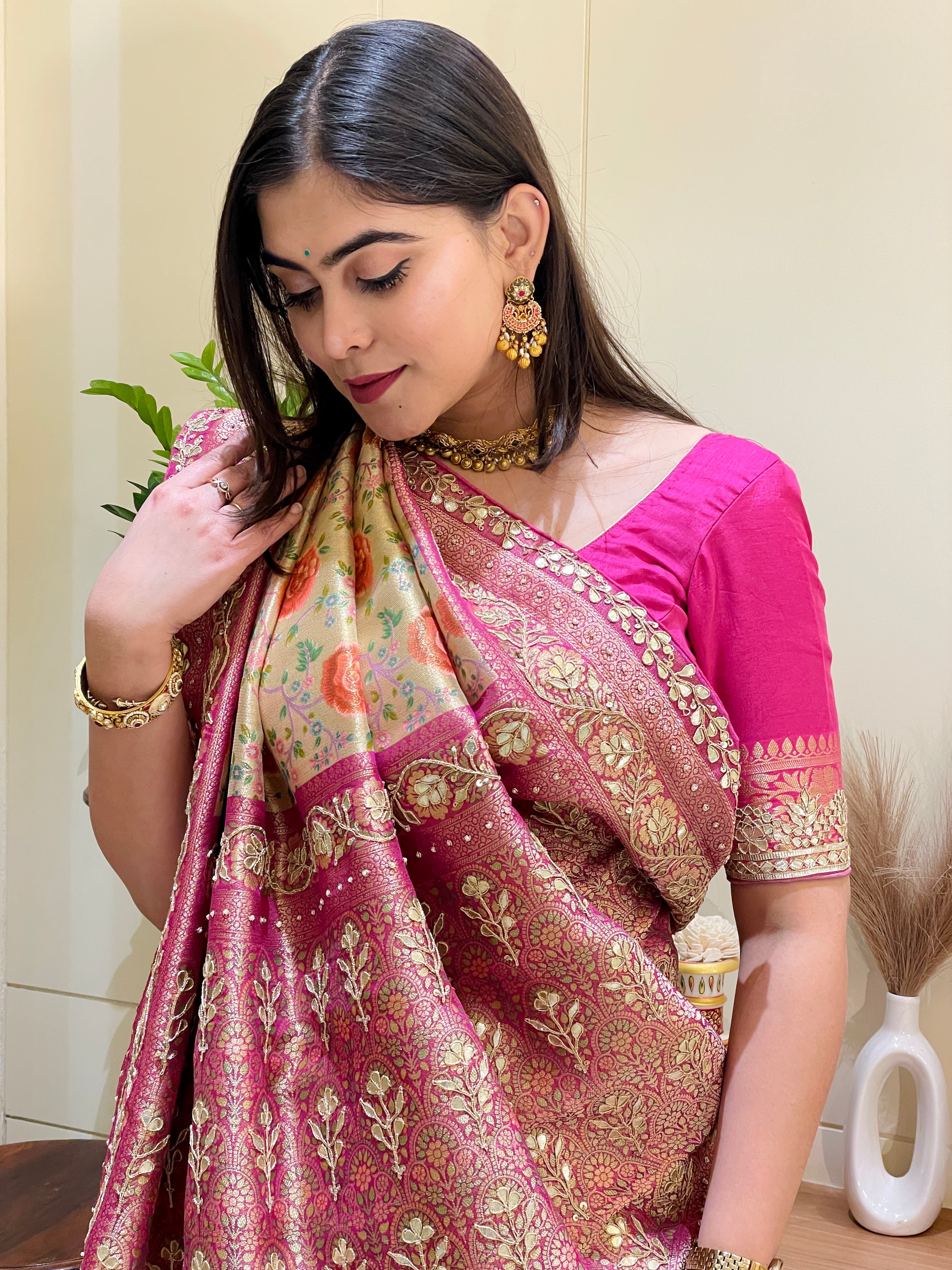 Rihana Banarasi Tissue Silk Saree