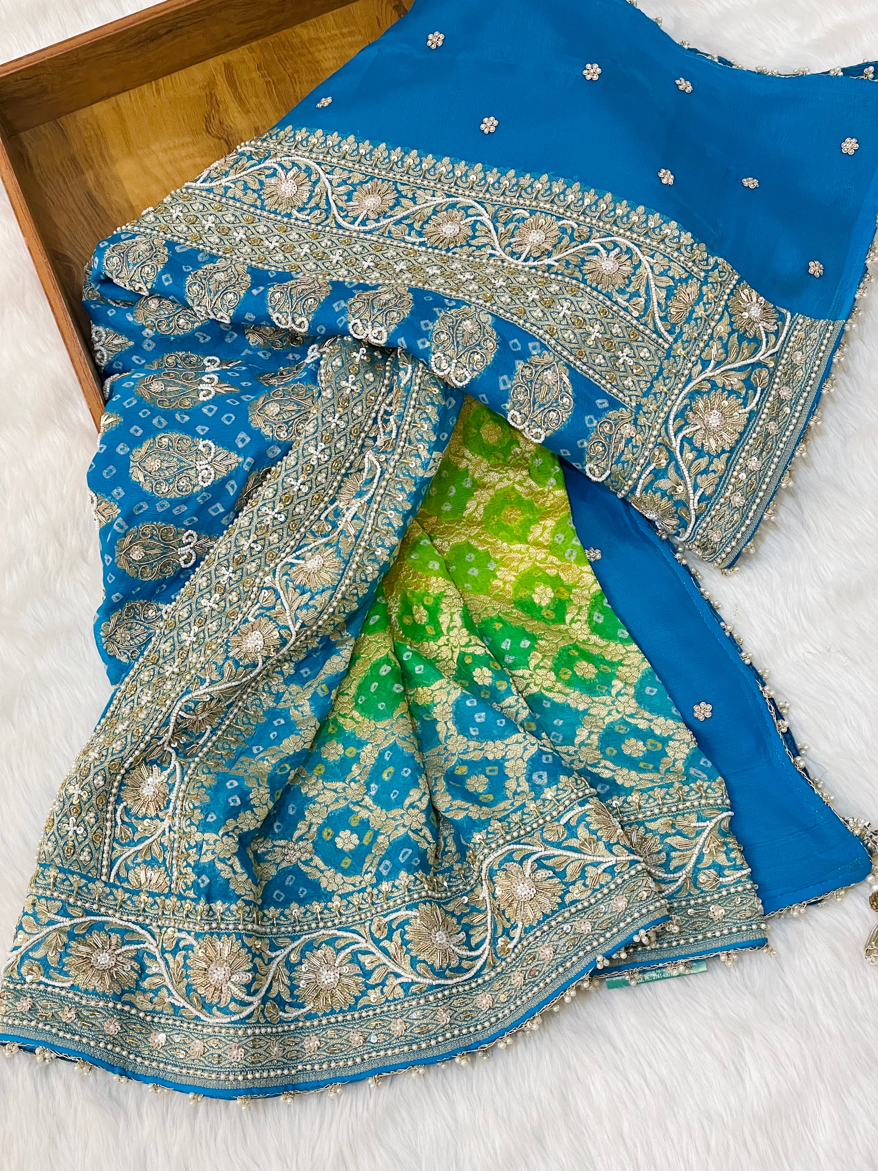 Saanvi Pure Khadi Georgette Dupatta