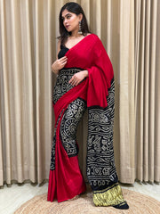 Aarohi Rai Bandhani Gajji Silk Saree
