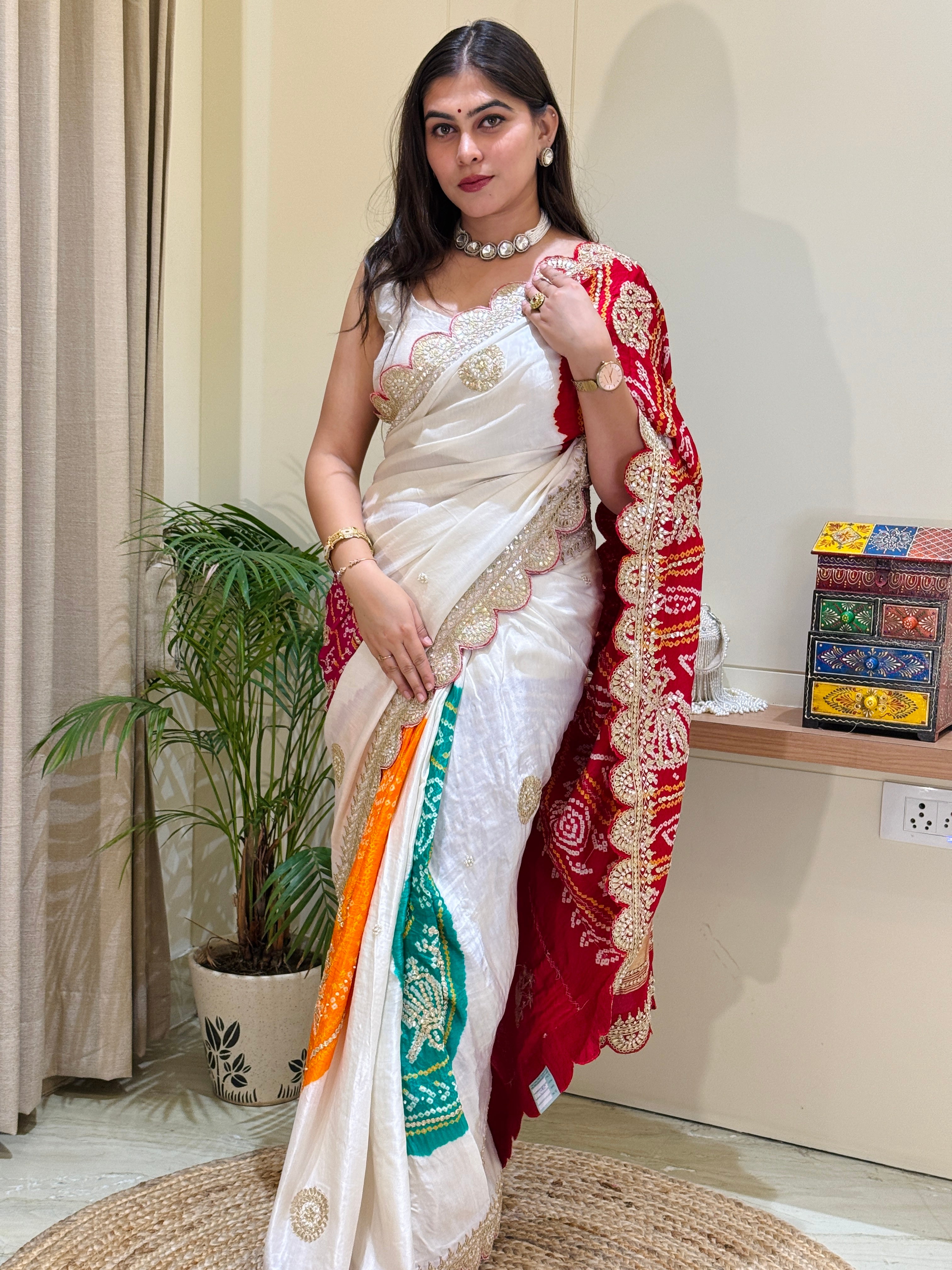 Nitisha Bandhani Saree