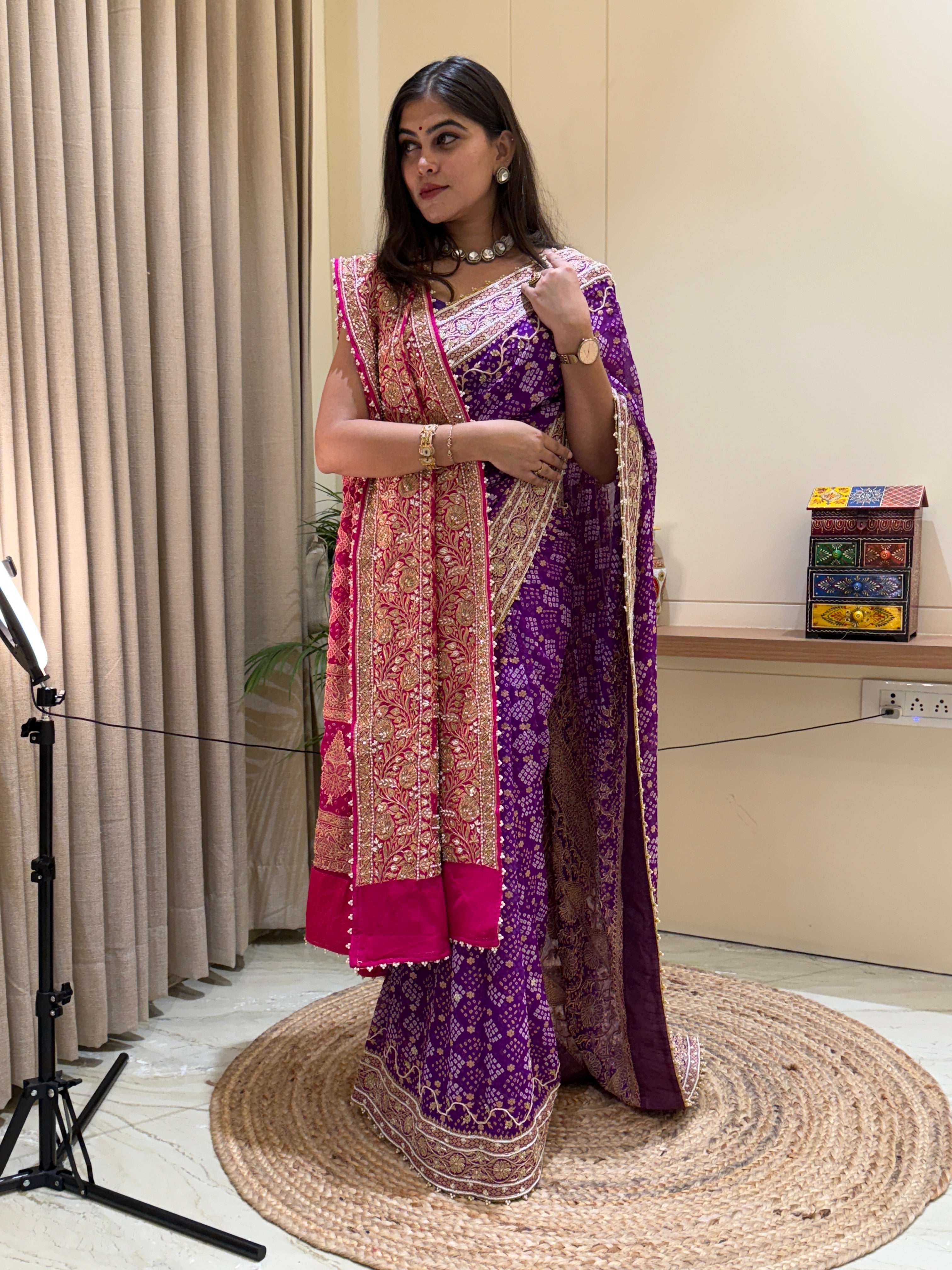 Ojasvi Bandhani Saree