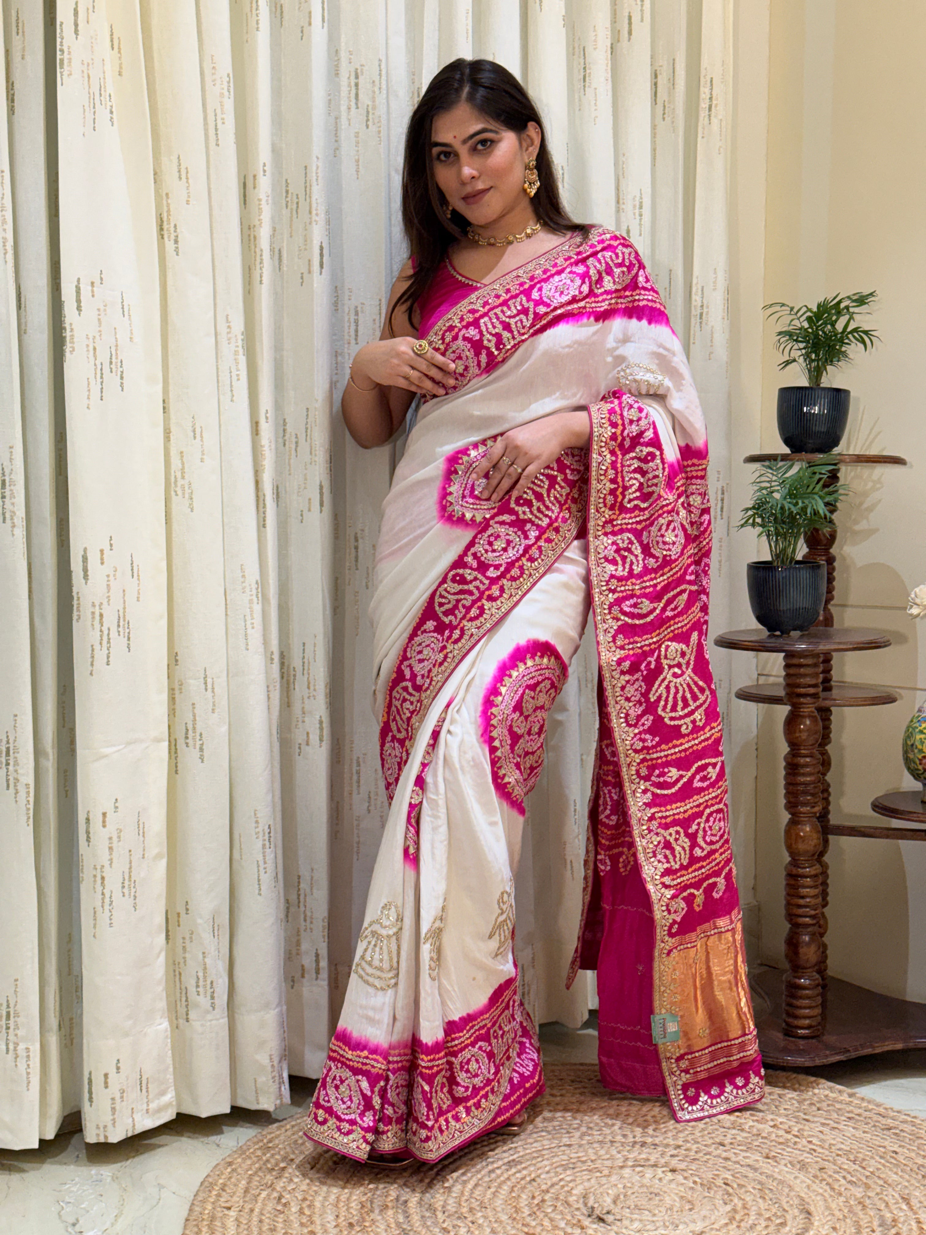 Tanishka Bandhani Gajji Silk Saree