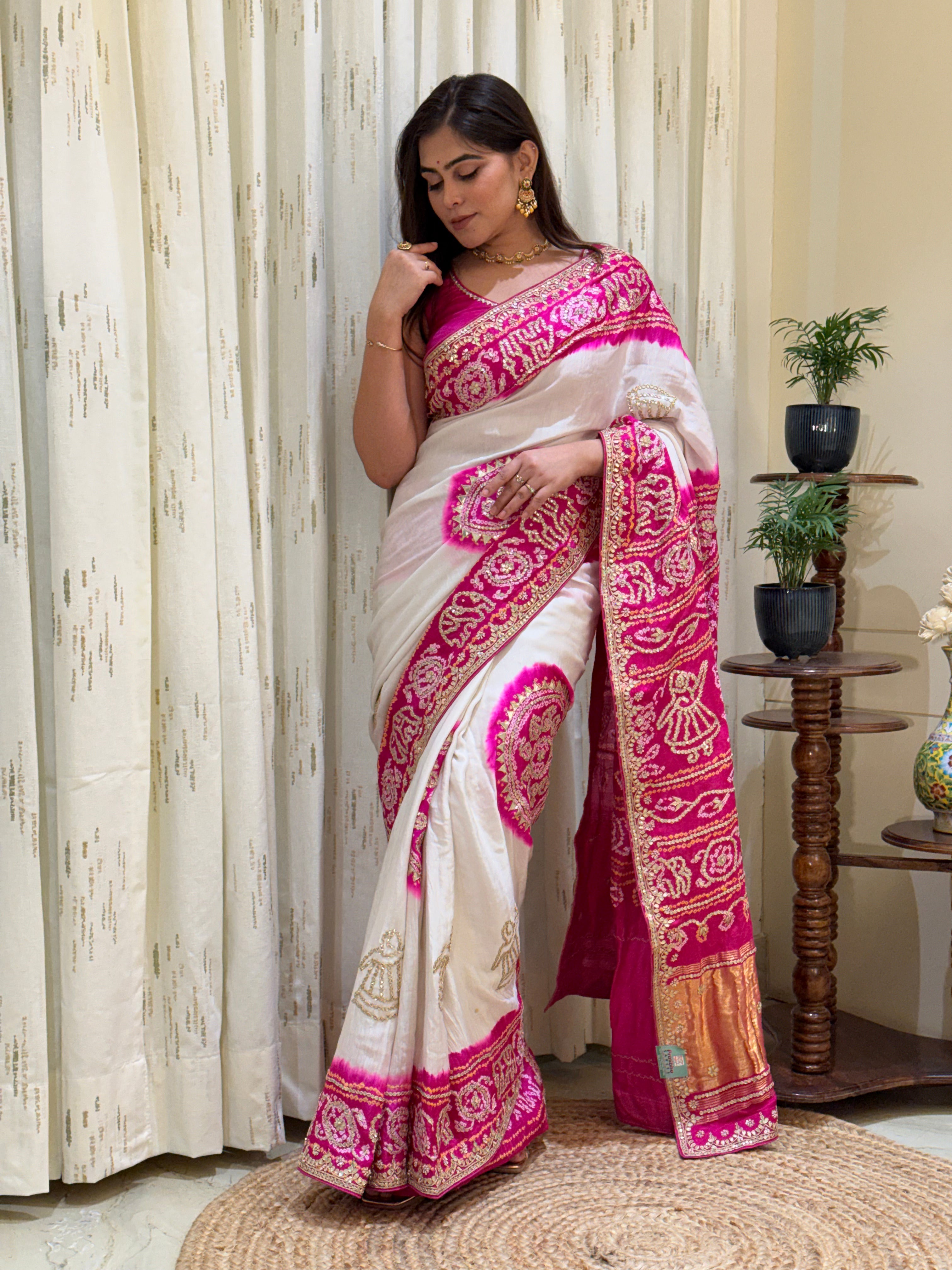 Tanishka Bandhani Gajji Silk Saree