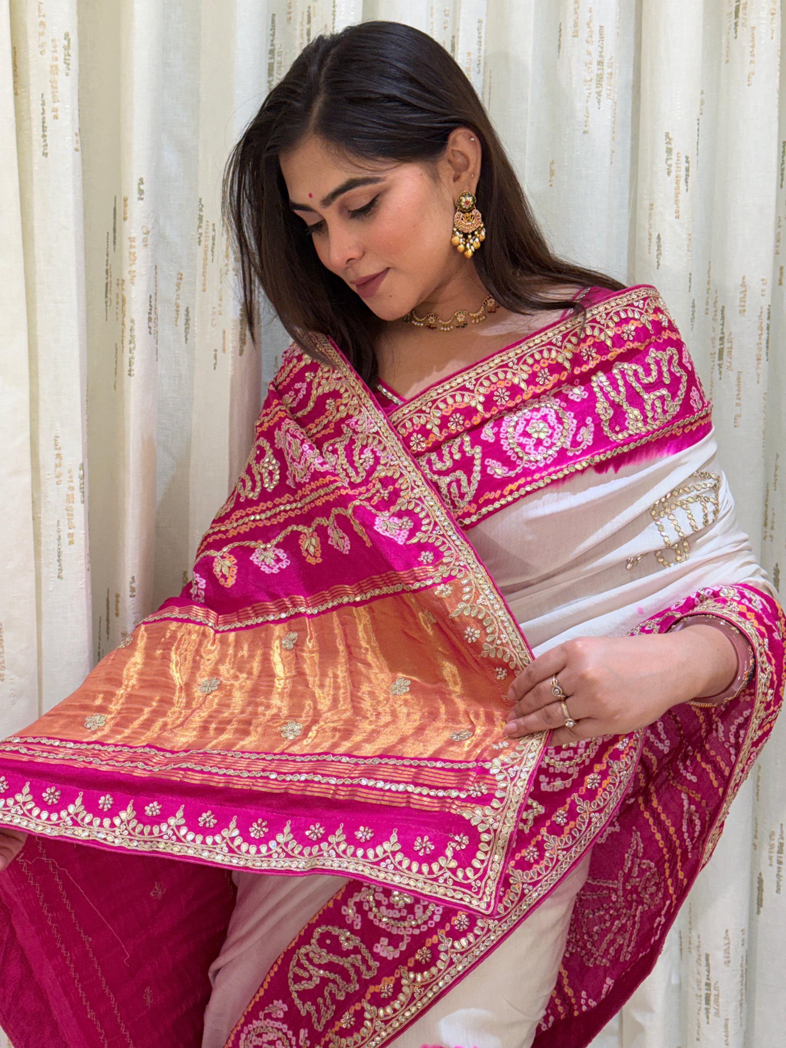 Tanishka Bandhani Gajji Silk Saree