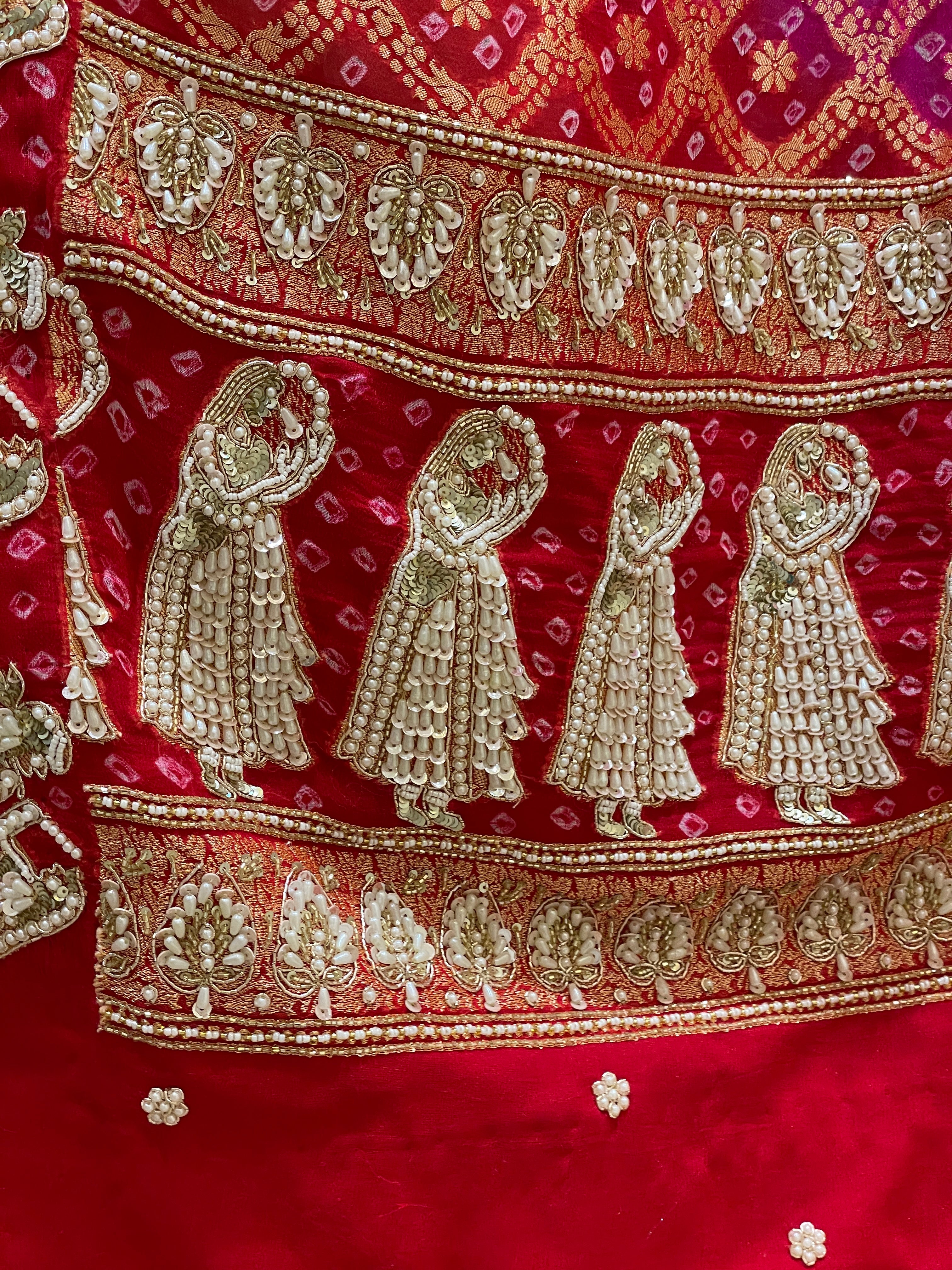 Shahi Meenakari Zardozi Khadi Georgette Dupatta